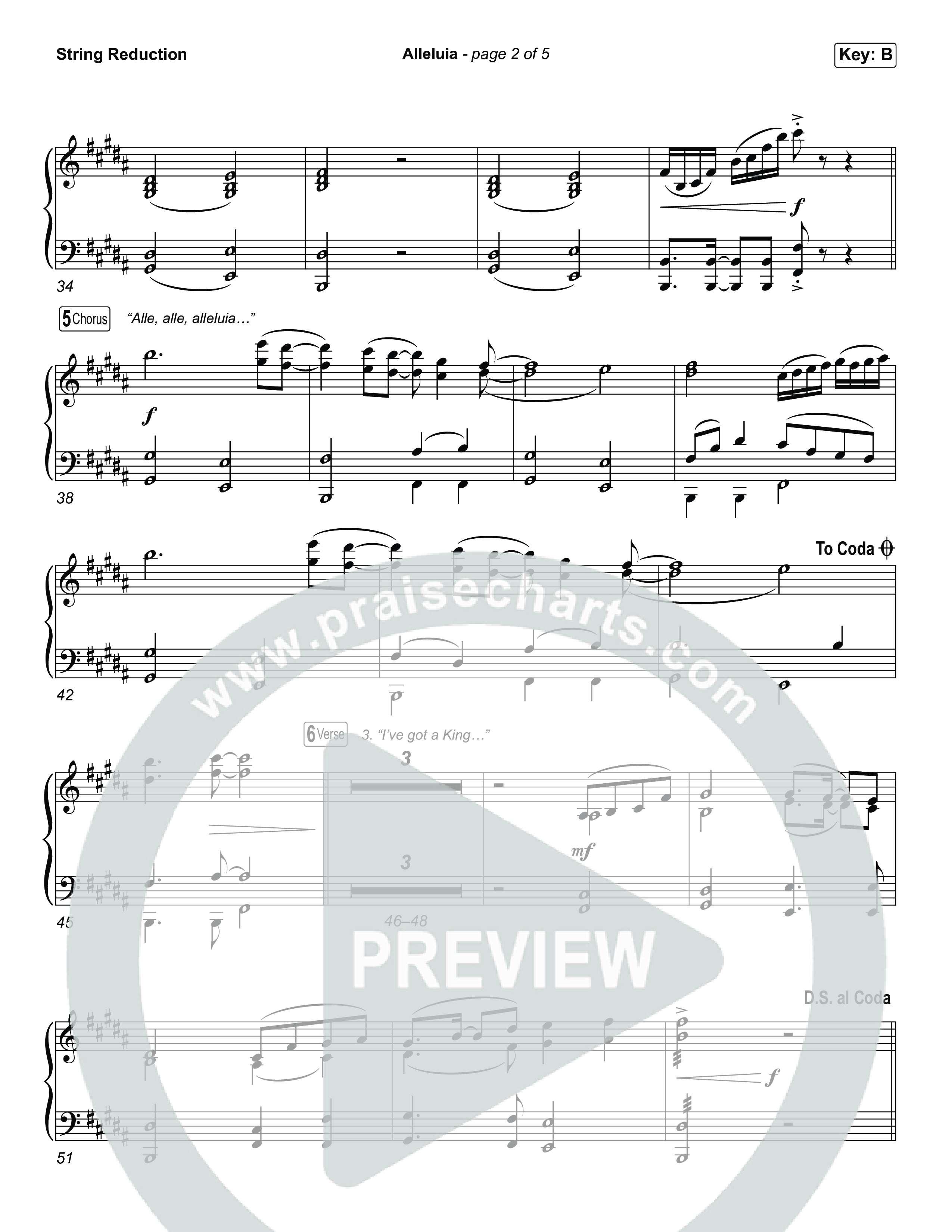 Alleluia (Choral Anthem SATB) String Reduction (Elevation Worship / Chandler Moore / Chris Brown / Arr. Luke Gambill)