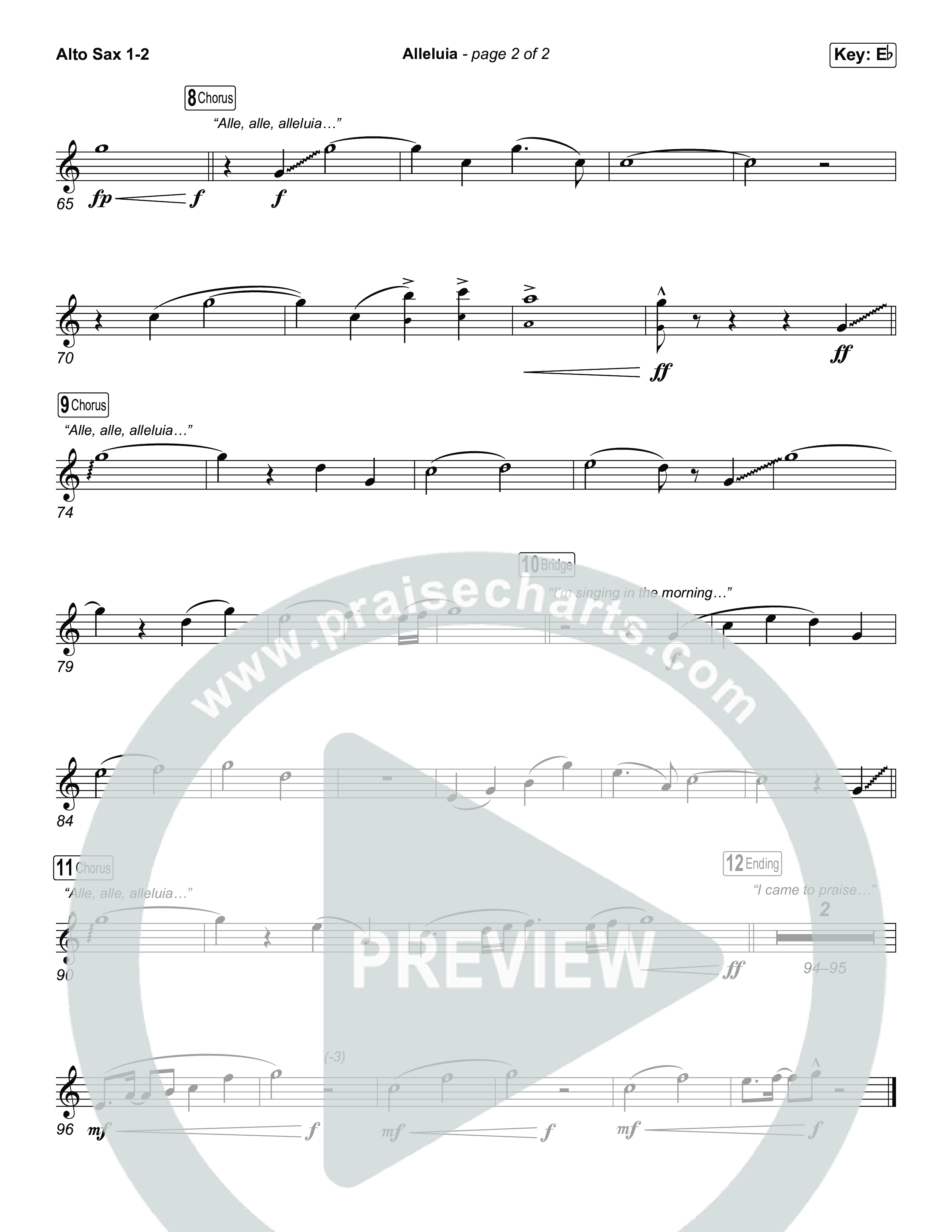Alleluia (Worship Choir/SAB) Sax Pack (Elevation Worship / Chandler Moore / Chris Brown / Arr. Luke Gambill)