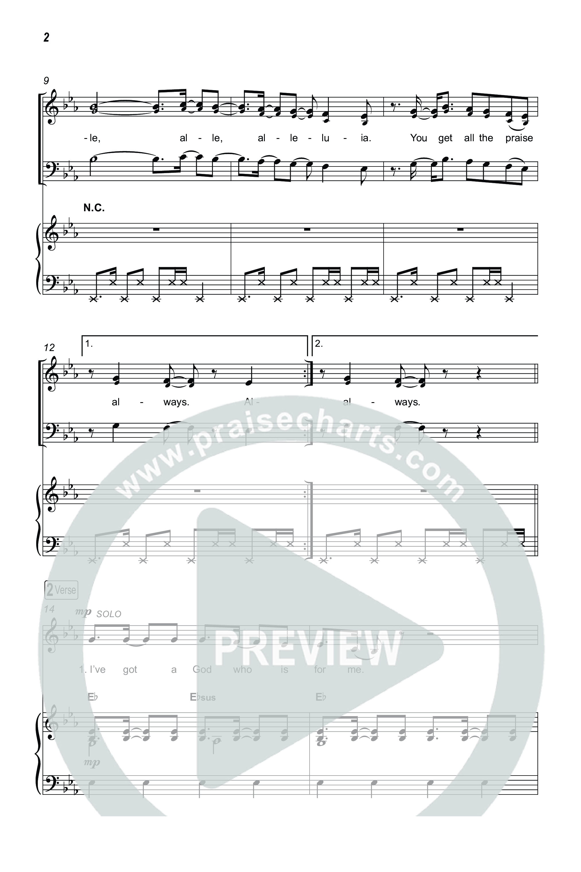 Alleluia (Worship Choir/SAB) Octavo (SAB & Pno) (Elevation Worship / Chandler Moore / Chris Brown / Arr. Luke Gambill)