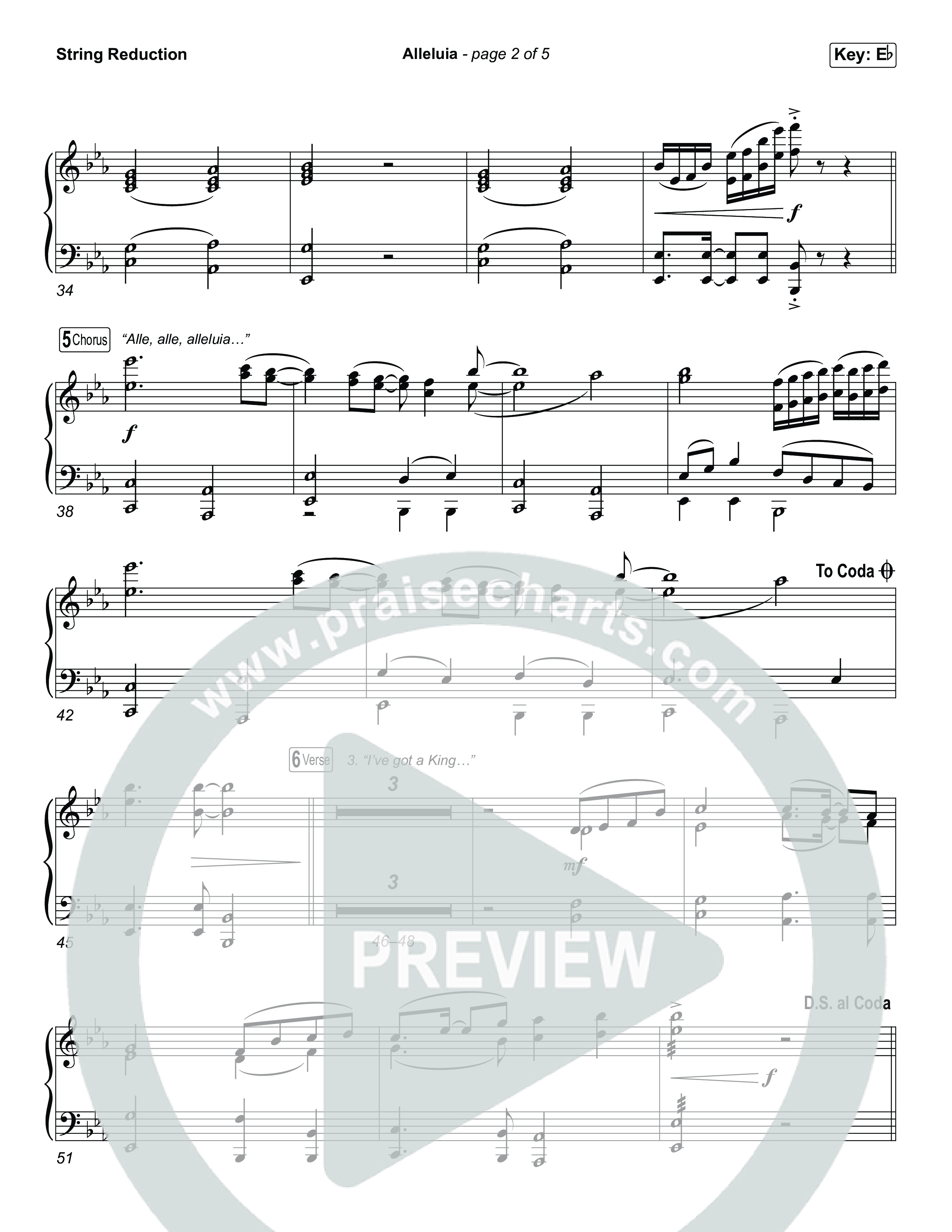 Alleluia (Worship Choir/SAB) String Reduction (Elevation Worship / Chandler Moore / Chris Brown / Arr. Luke Gambill)
