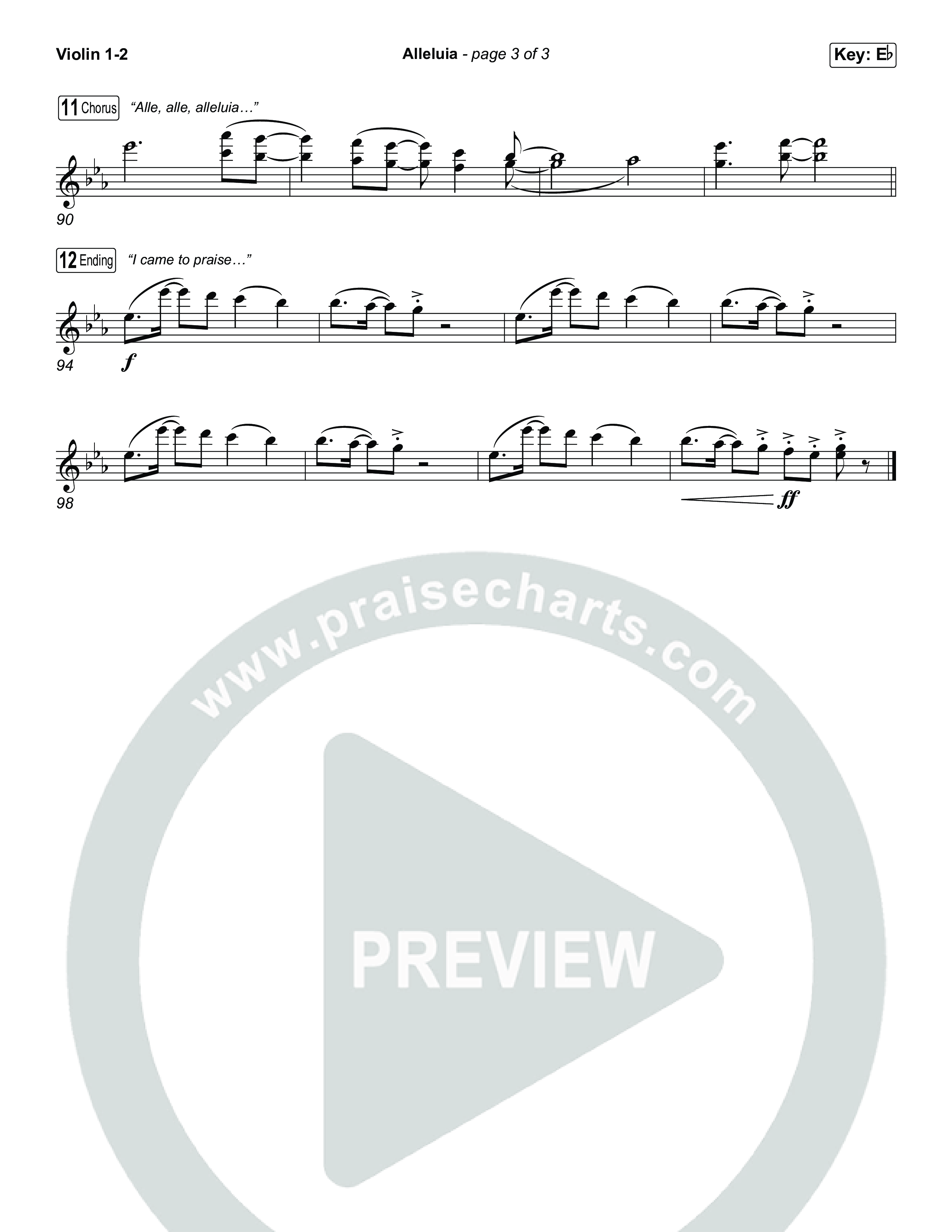 Alleluia (Unison/2-Part) String Pack (Elevation Worship / Chandler Moore / Chris Brown / Arr. Luke Gambill)