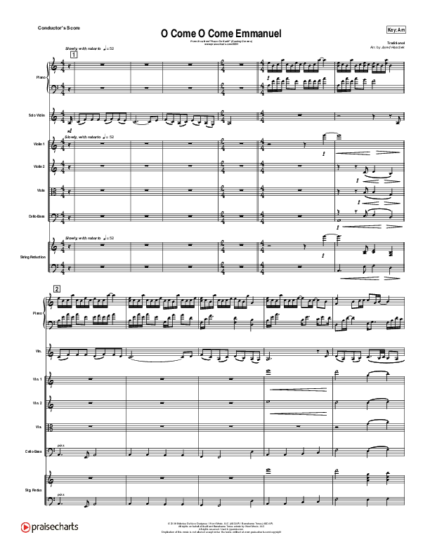O Come O Come Emmanuel Conductor's Score (Casting Crowns)