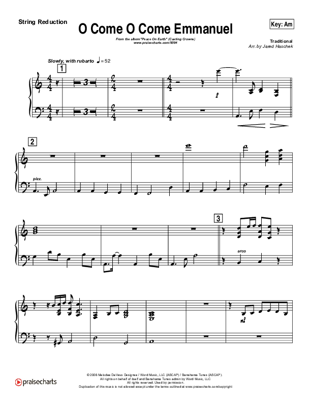 O Come O Come Emmanuel (Instrumental) Synth Strings (Casting Crowns)