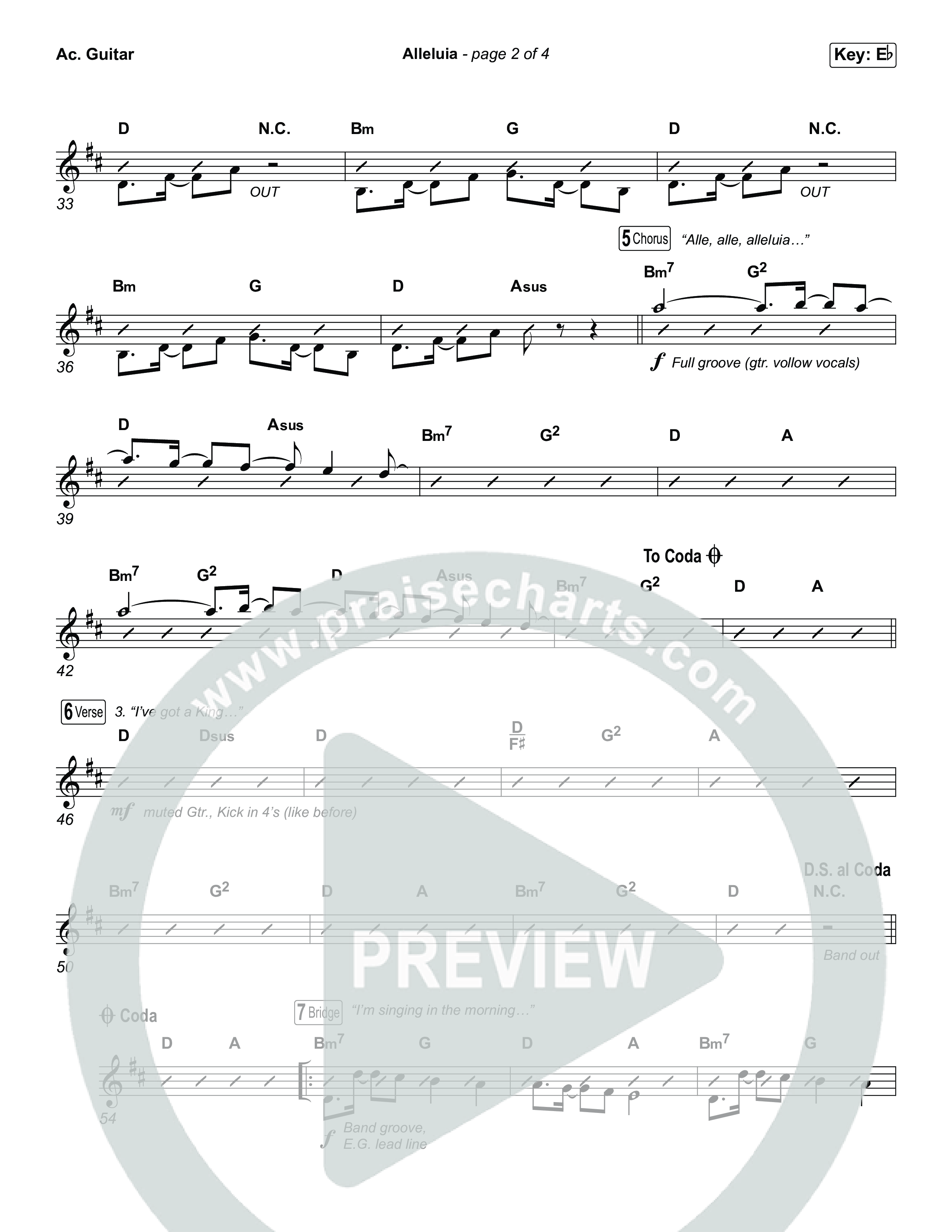 Alleluia (Sing It Now) Acoustic Guitar (Elevation Worship / Chandler Moore / Chris Brown / Arr. Luke Gambill)