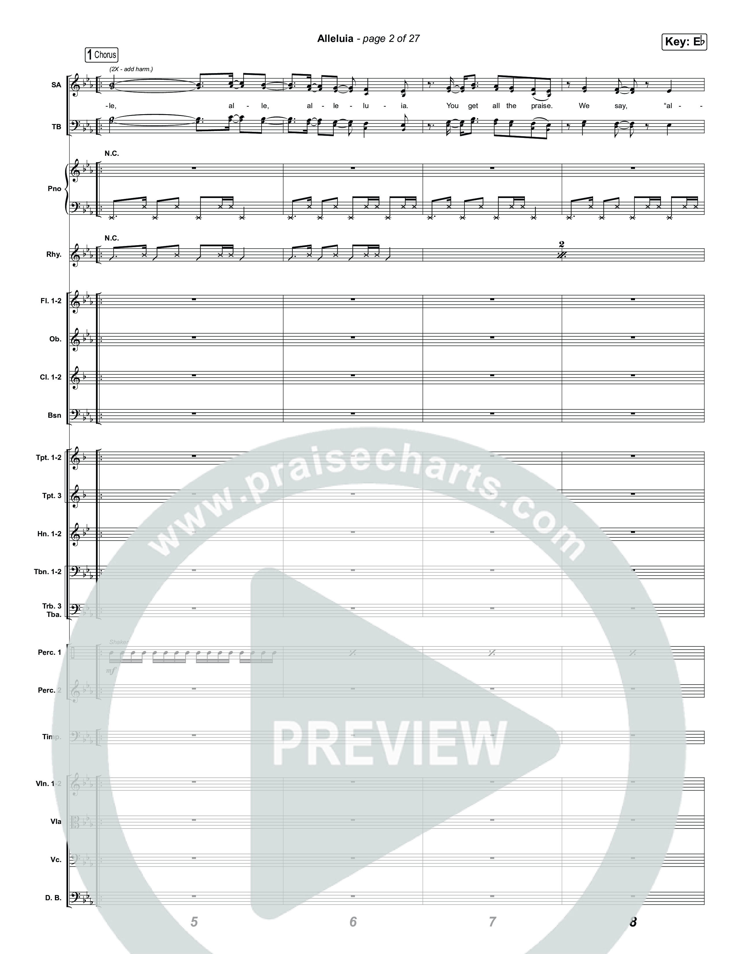 Alleluia (Sing It Now) Conductor's Score (Elevation Worship / Chandler Moore / Chris Brown / Arr. Luke Gambill)