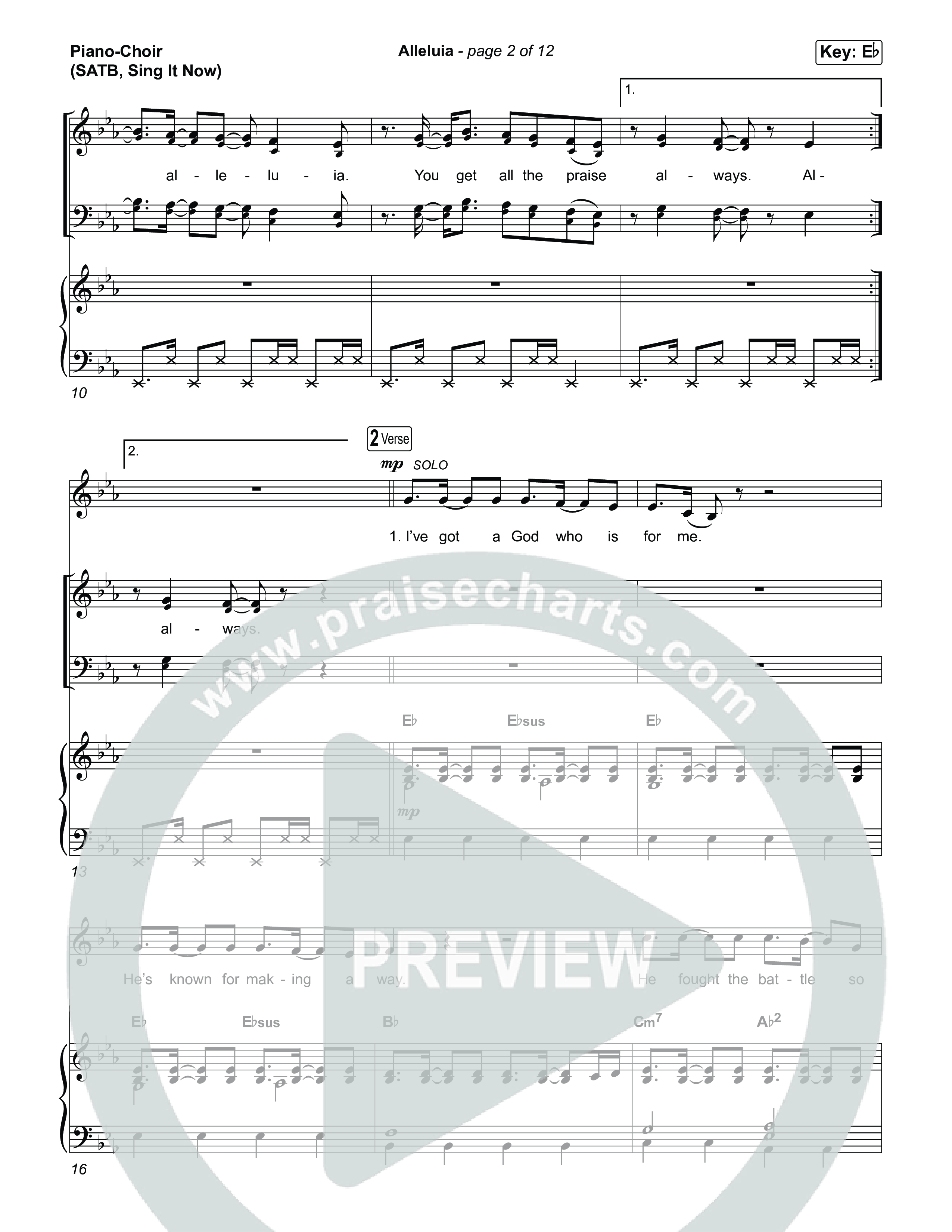 Alleluia (Sing It Now) Piano/Choir (SATB) (Elevation Worship / Chandler Moore / Chris Brown / Arr. Luke Gambill)