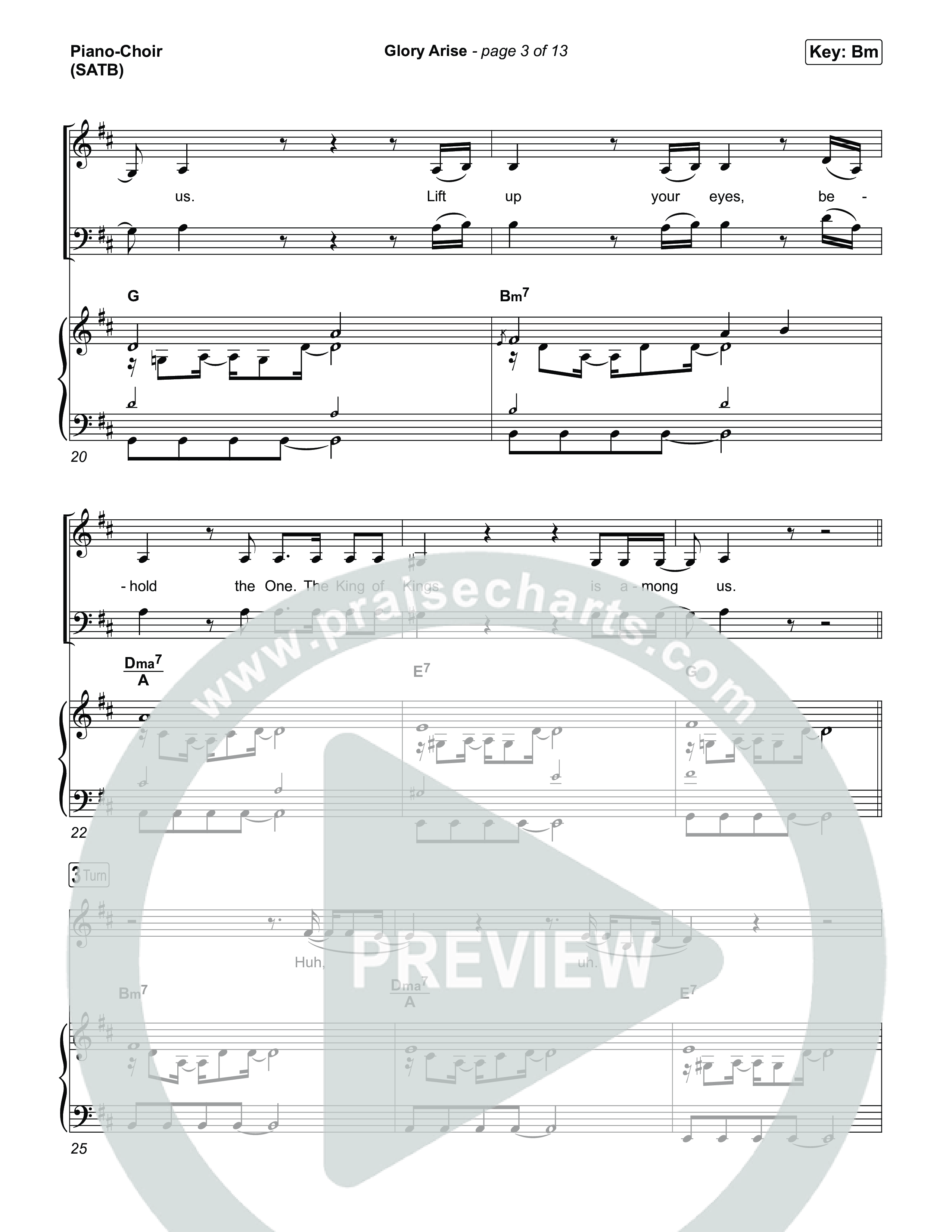 Glory Arise (Live) Piano/Vocal Pack (SEU Worship)