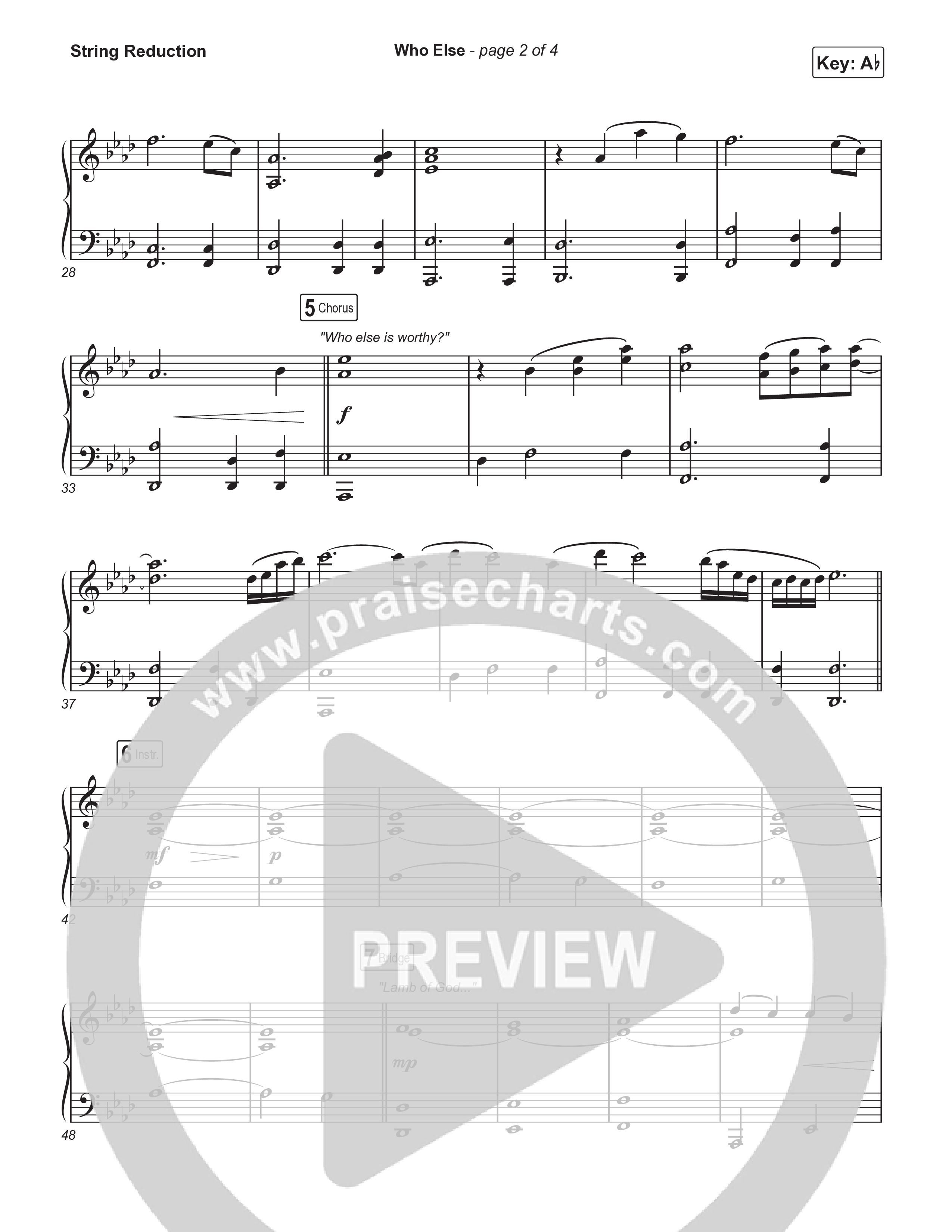 Who Else (Choral Anthem SATB) String Reduction (Gateway Worship / Abbie Gamboa / Arr. Luke Gambill)