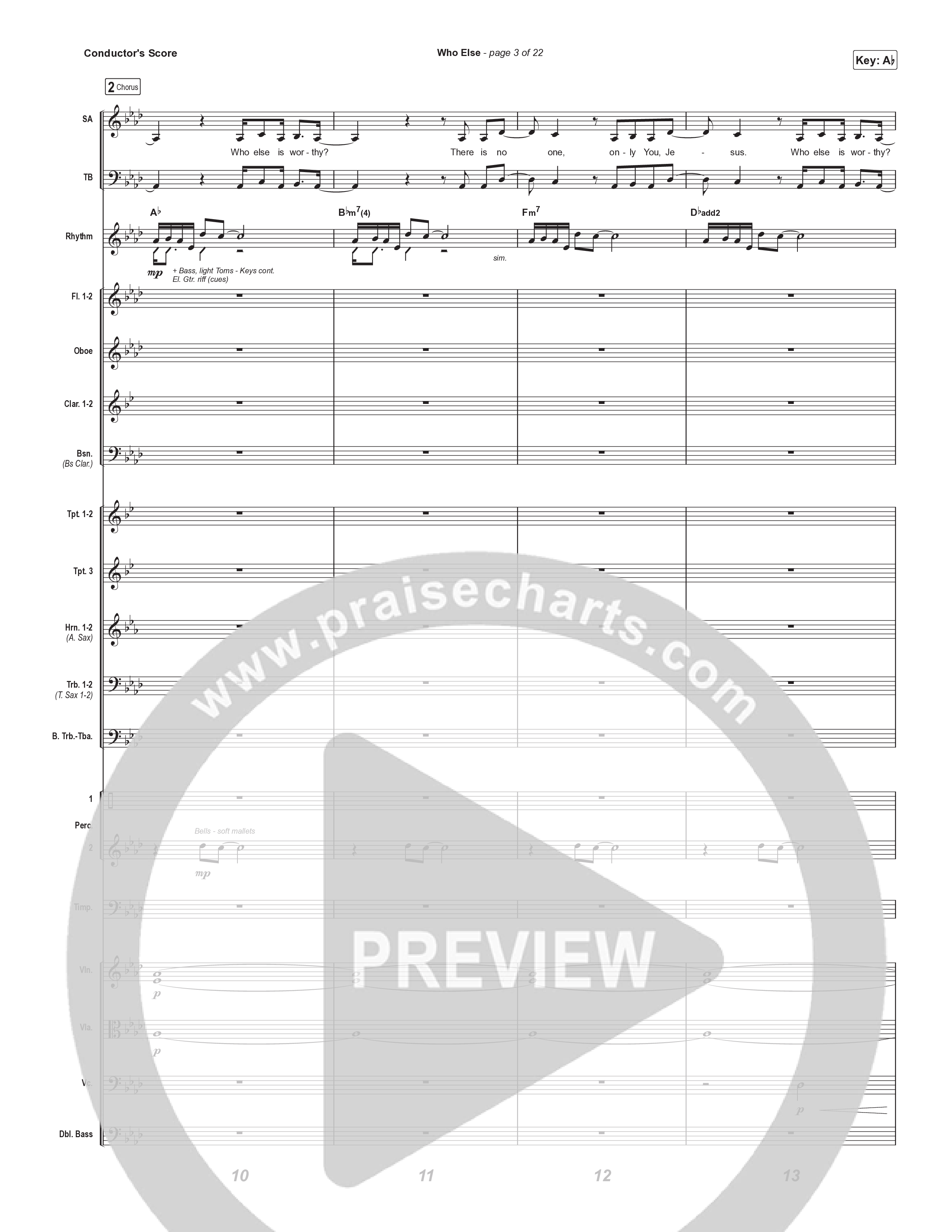 Who Else (Worship Choir/SAB) Orchestration (No Vocals) (Gateway Worship / Abbie Gamboa / Arr. Luke Gambill)