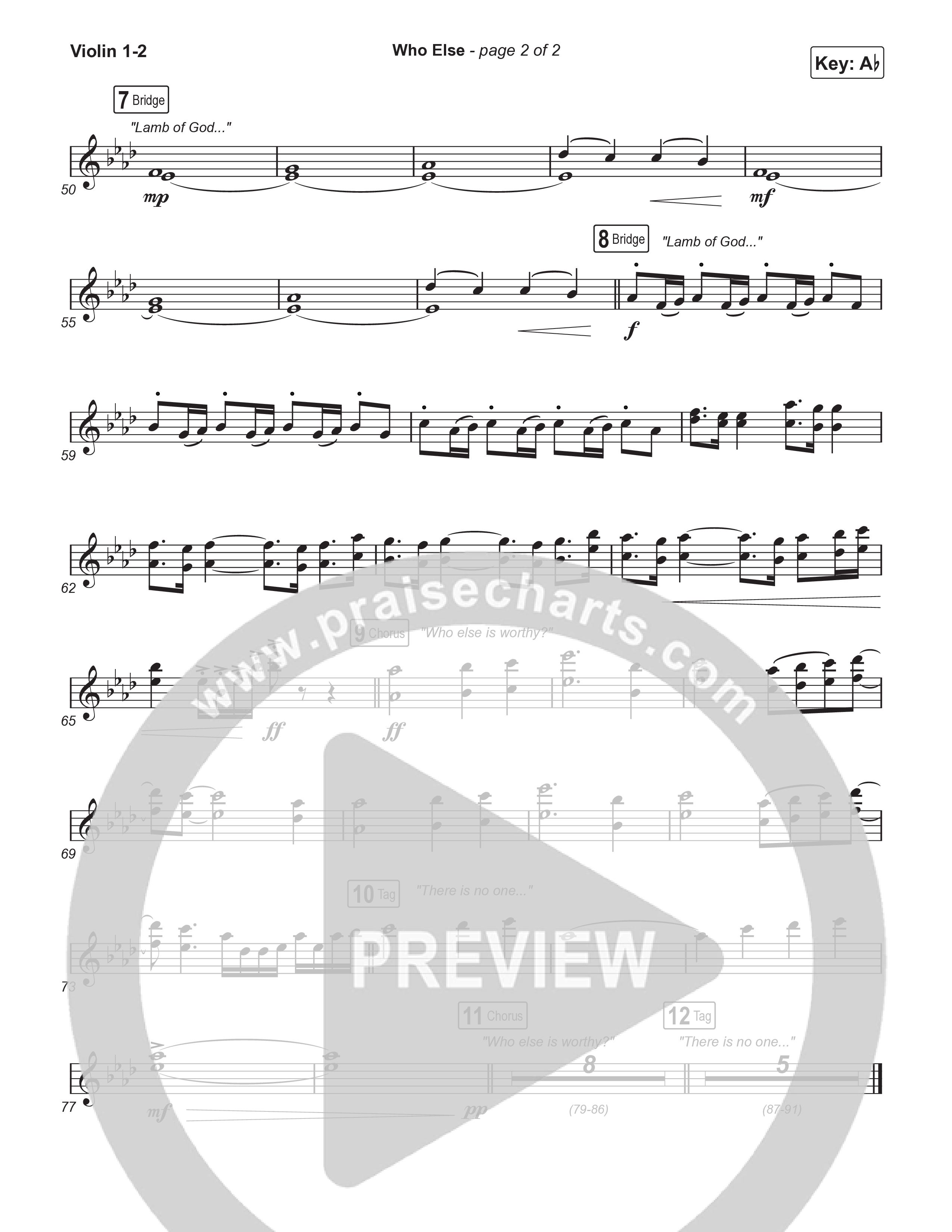 Who Else (Worship Choir/SAB) String Pack (Gateway Worship / Abbie Gamboa / Arr. Luke Gambill)