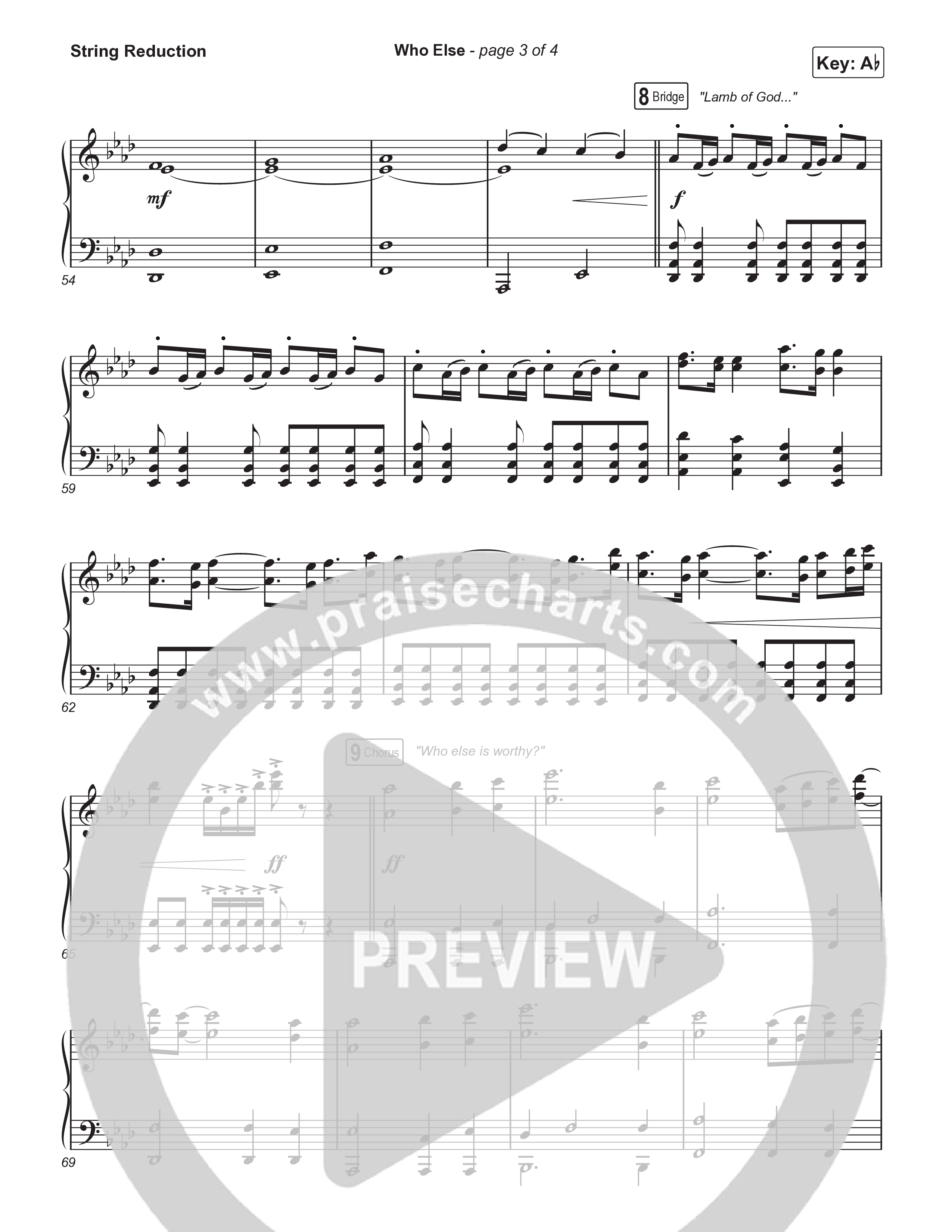 Who Else (Unison/2-Part) String Reduction (Gateway Worship / Abbie Gamboa / Arr. Luke Gambill)