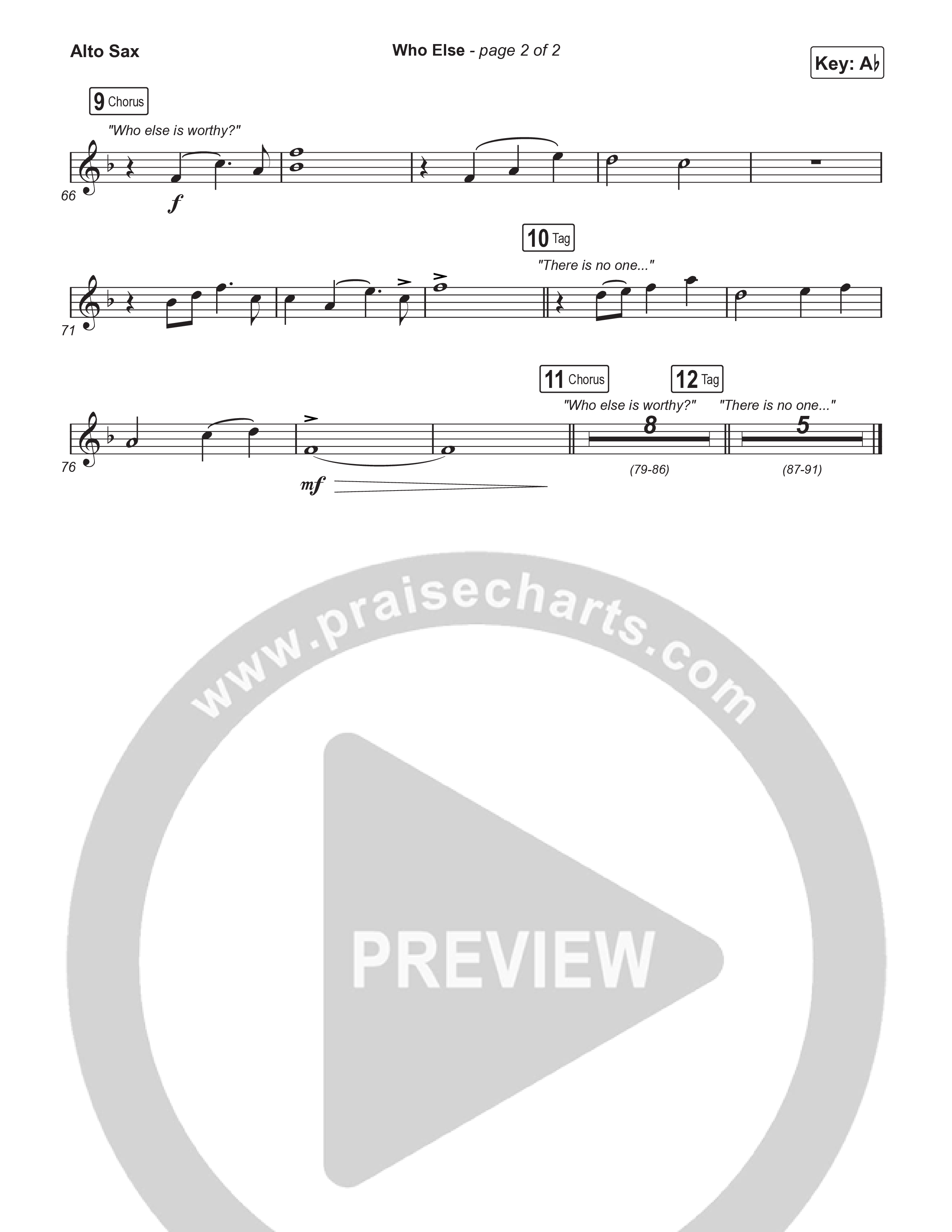 Who Else (Sing It Now) Sax Pack (Gateway Worship / Abbie Gamboa)