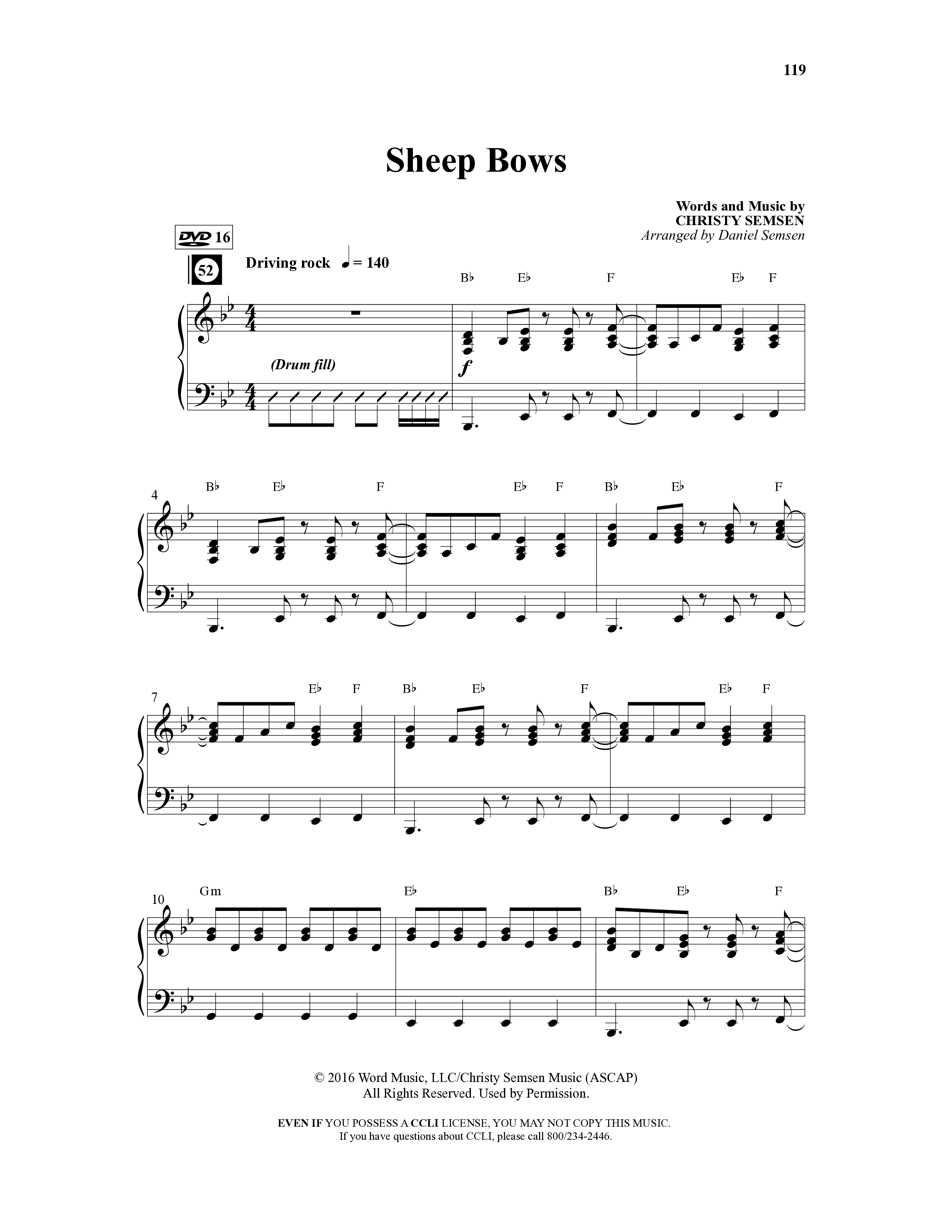 All About That Baby (14 Song Choral Collection) Song 14 (Piano SATB) (Arr. Daniel Semsen)