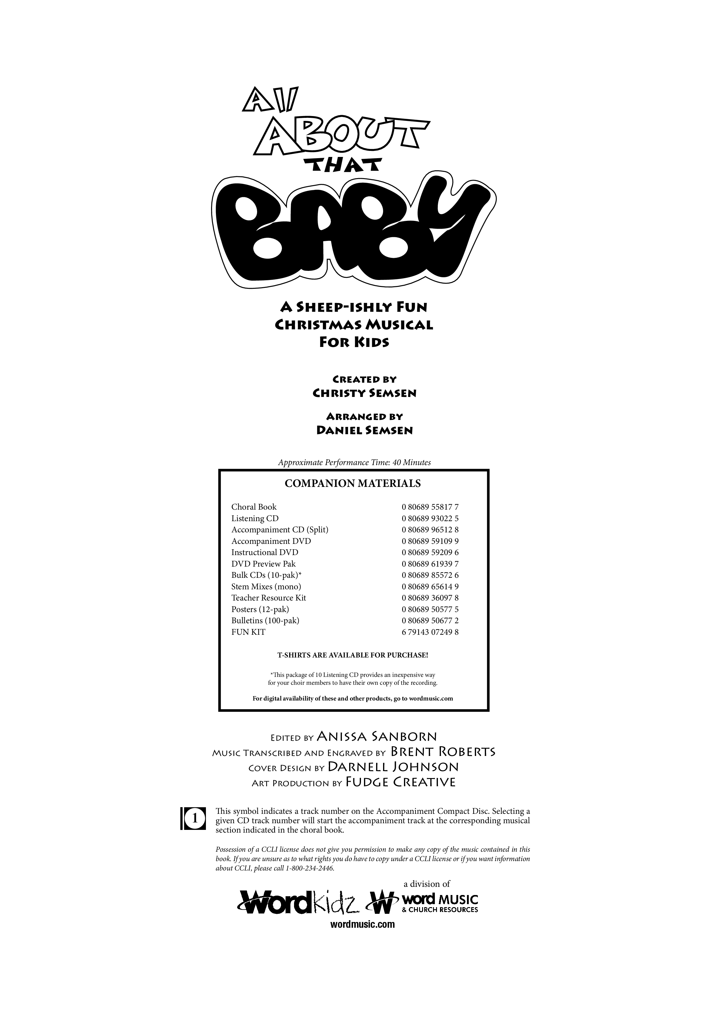 All About That Baby (14 Song Choral Collection) Choral Book (Arr. Daniel Semsen)