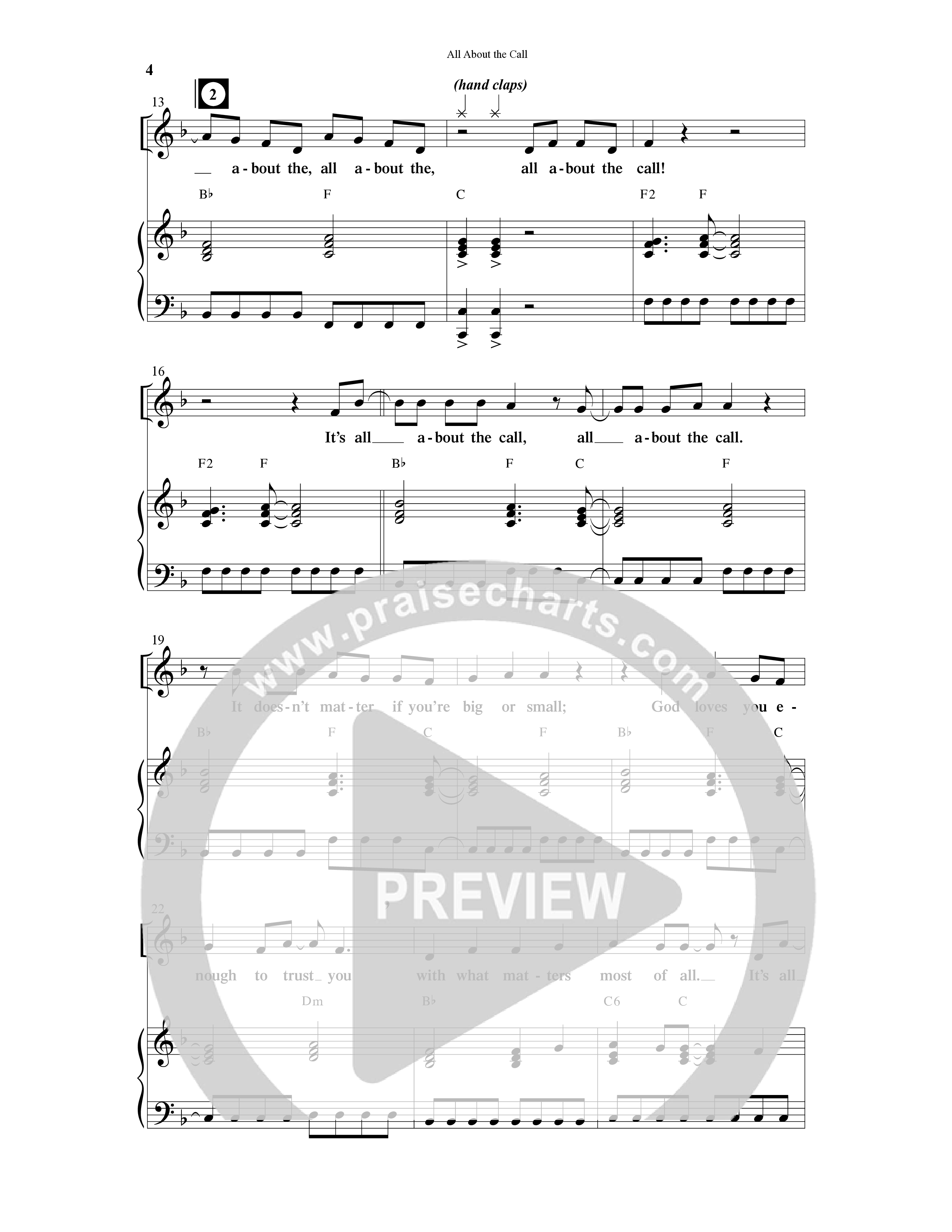 All About The Call (6 Song Choral Collection) Song 1 (Piano SATB) (Arr. Ali Carlson)