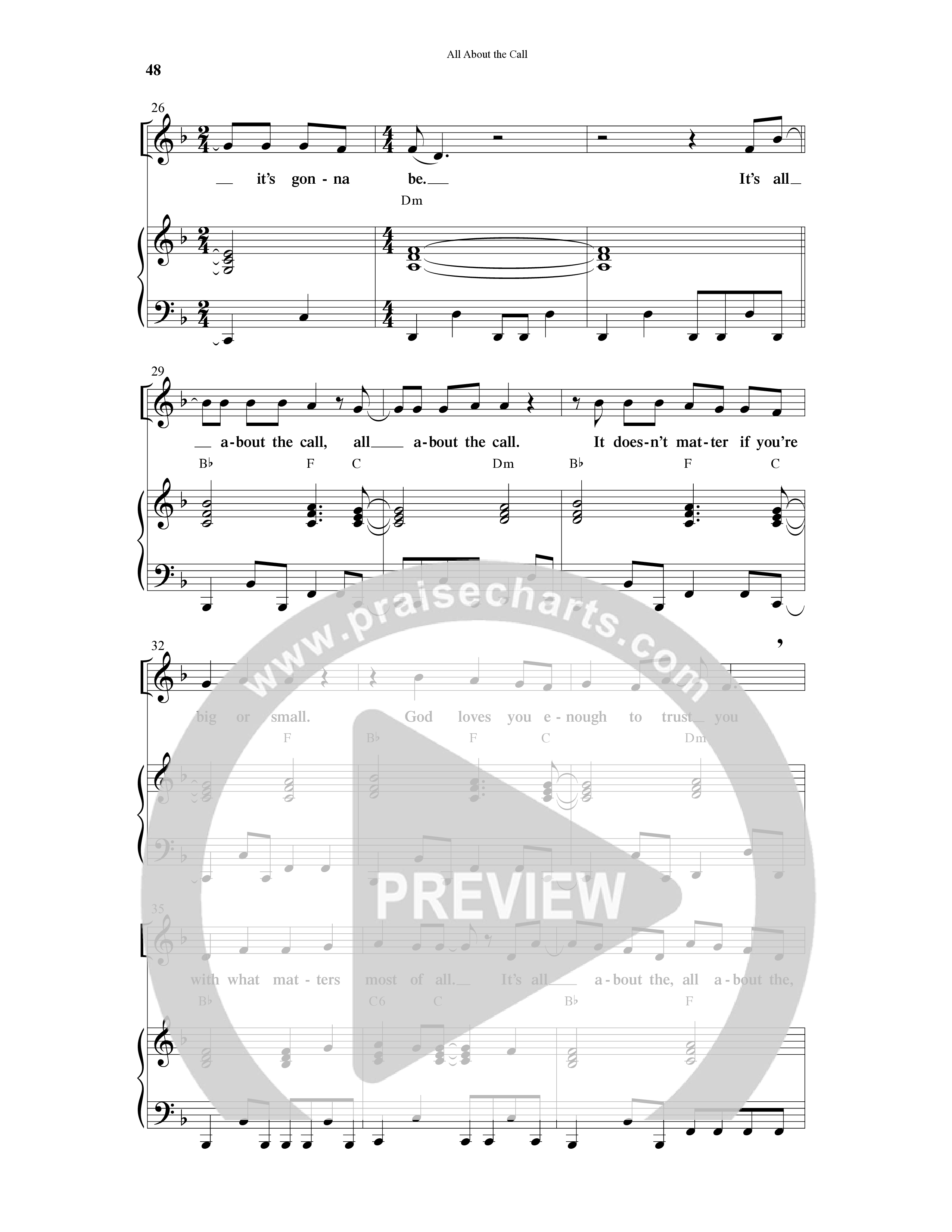 All About The Call (6 Song Choral Collection) Song 6 (Piano SATB) (Arr. Ali Carlson)