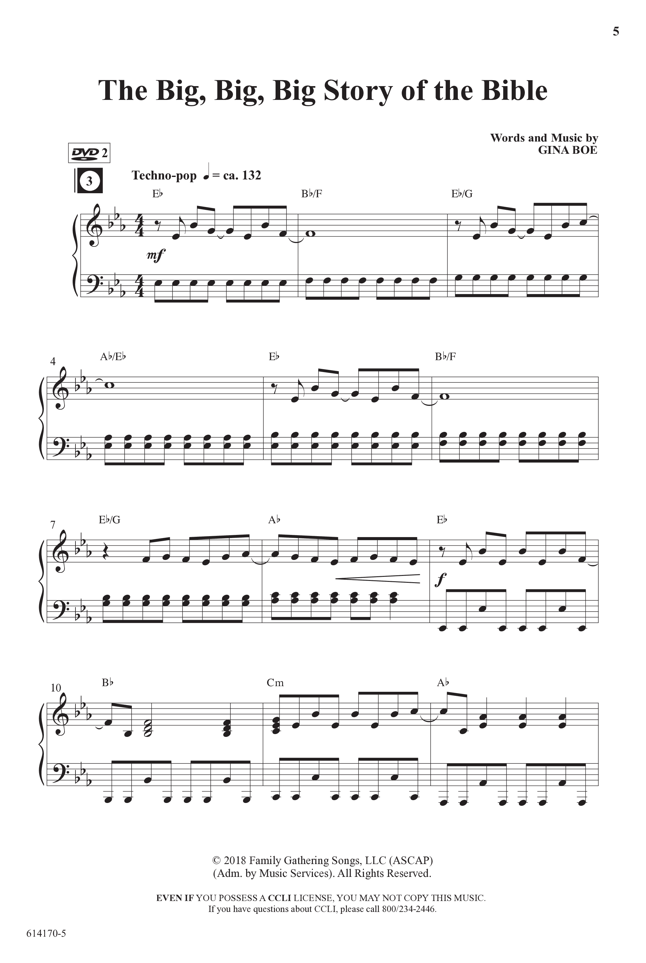 The Big Bible Idea Group (7 Song Choral Collection) Song 2 (Piano SATB) (Arr. Gina Boe)