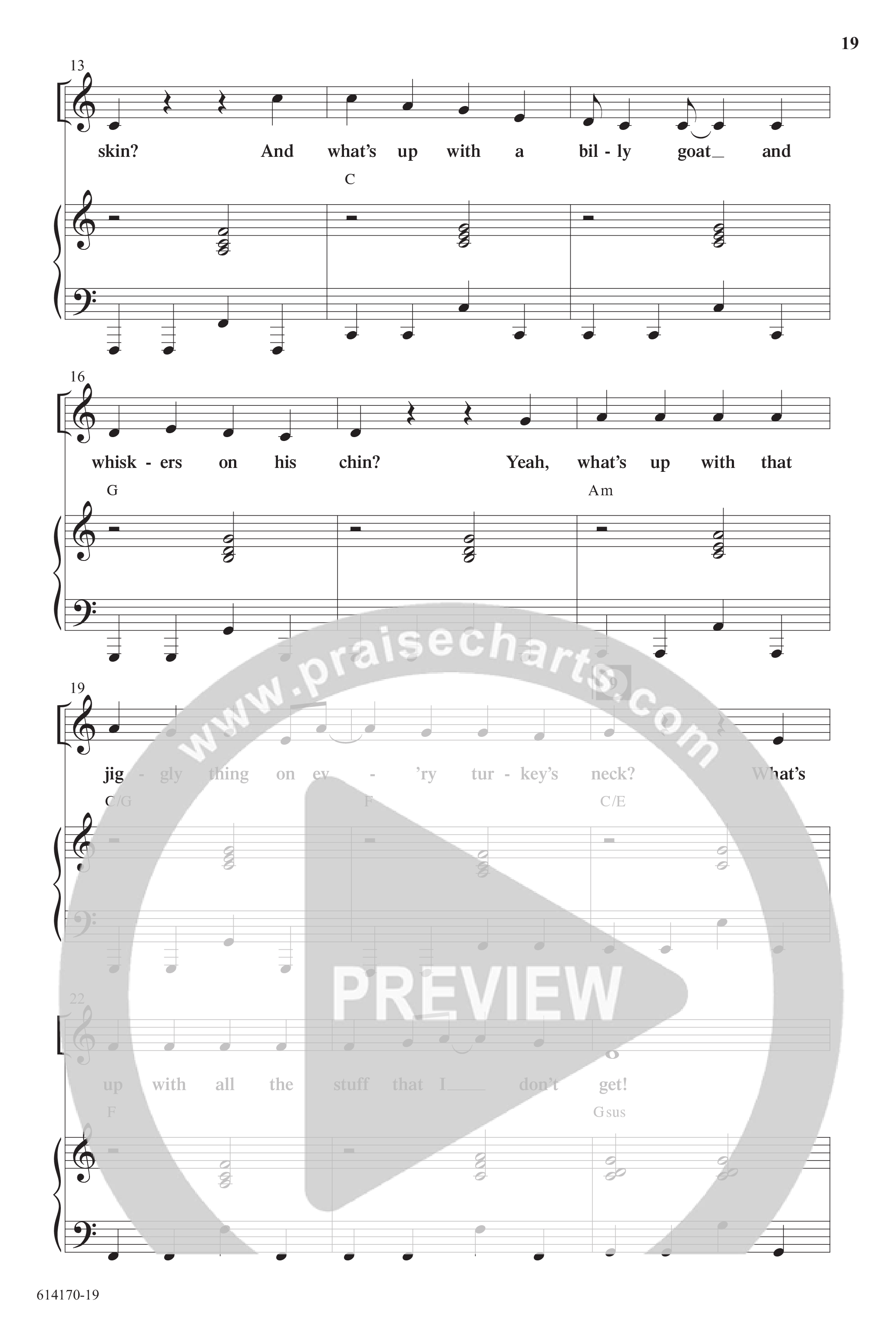 The Big Bible Idea Group (7 Song Choral Collection) Song 3 (Piano SATB) (Arr. Gina Boe)