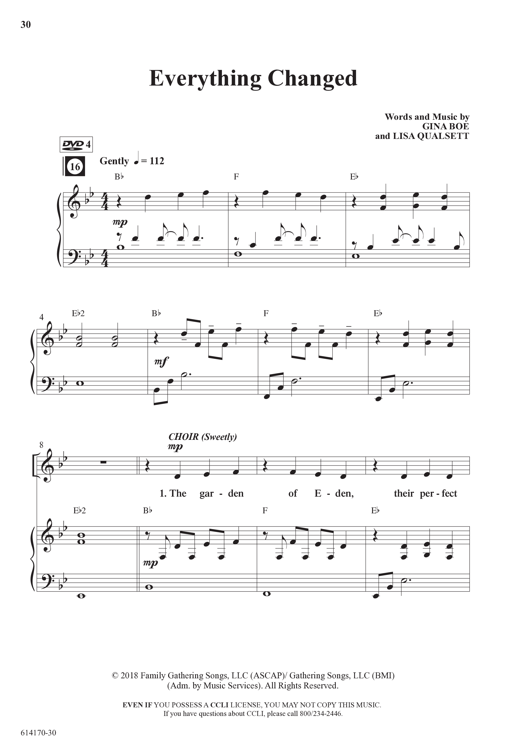 The Big Bible Idea Group (7 Song Choral Collection) Song 4 (Piano SATB) (Arr. Gina Boe)