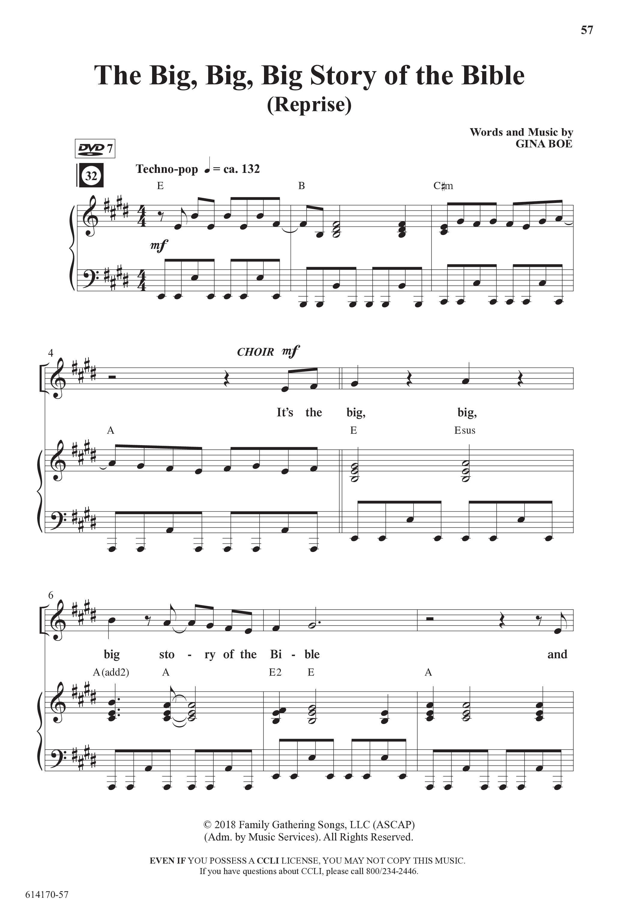The Big Bible Idea Group (7 Song Choral Collection) Song 7 (Piano SATB) (Arr. Gina Boe)