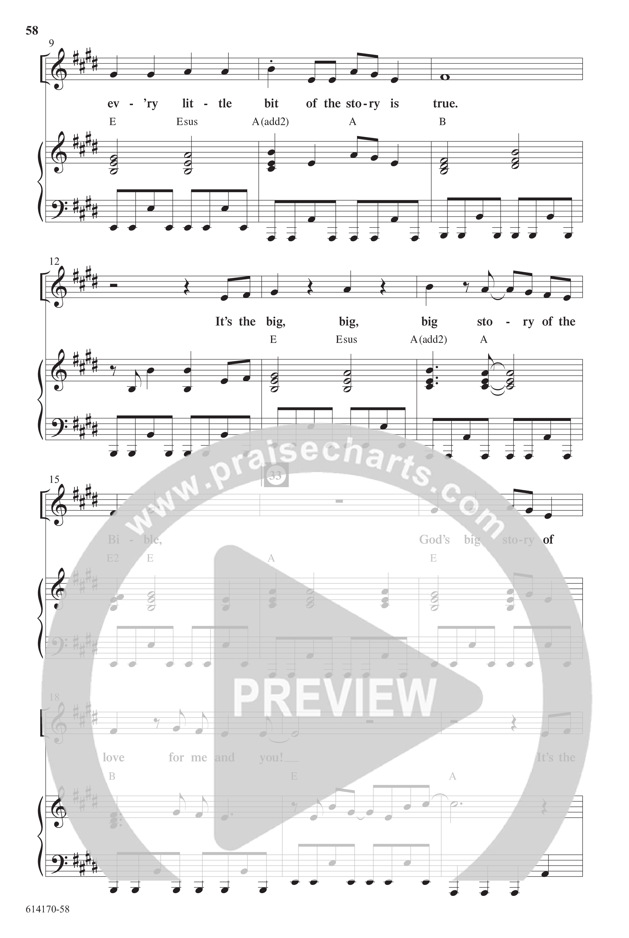 The Big Bible Idea Group (7 Song Choral Collection) Song 7 (Piano SATB) (Arr. Gina Boe)