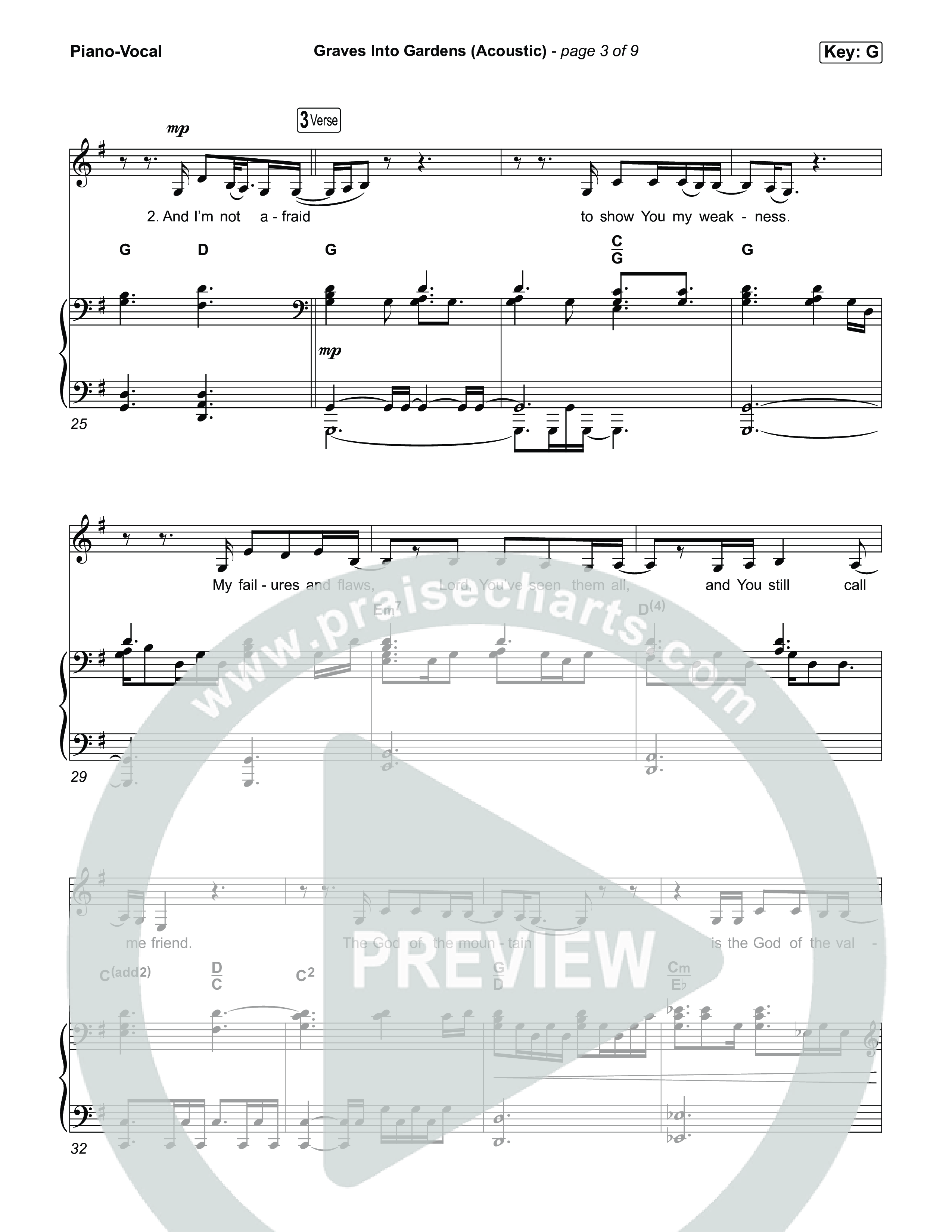 Graves Into Gardens (Acoustic) Piano/Vocal Pack (Clark Beckham)