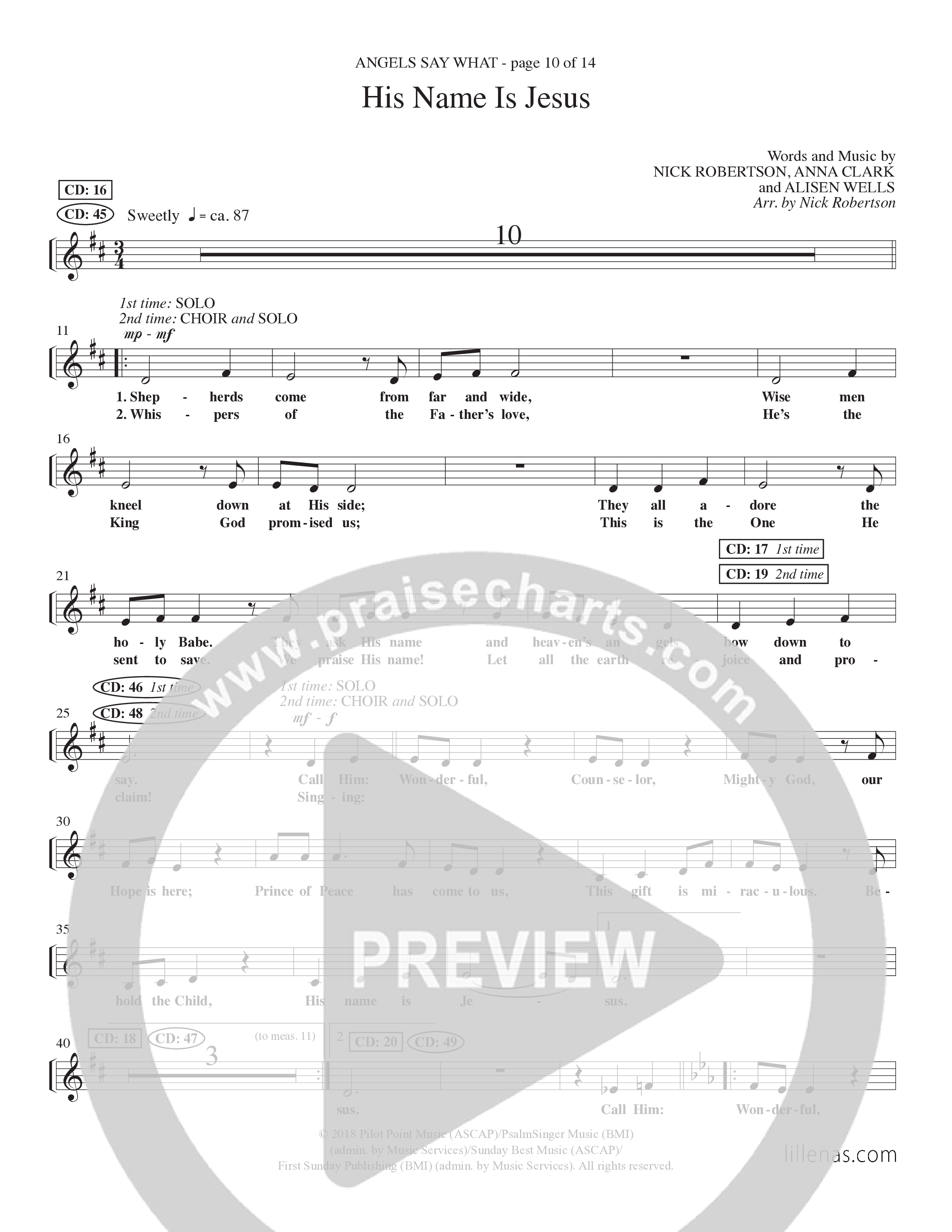 Angels Say What (5 Song Choral Collection) Song 4 (Piano SATB) (Lillenas Choral / Lillenas Kids / Arr. Nick Robertson)