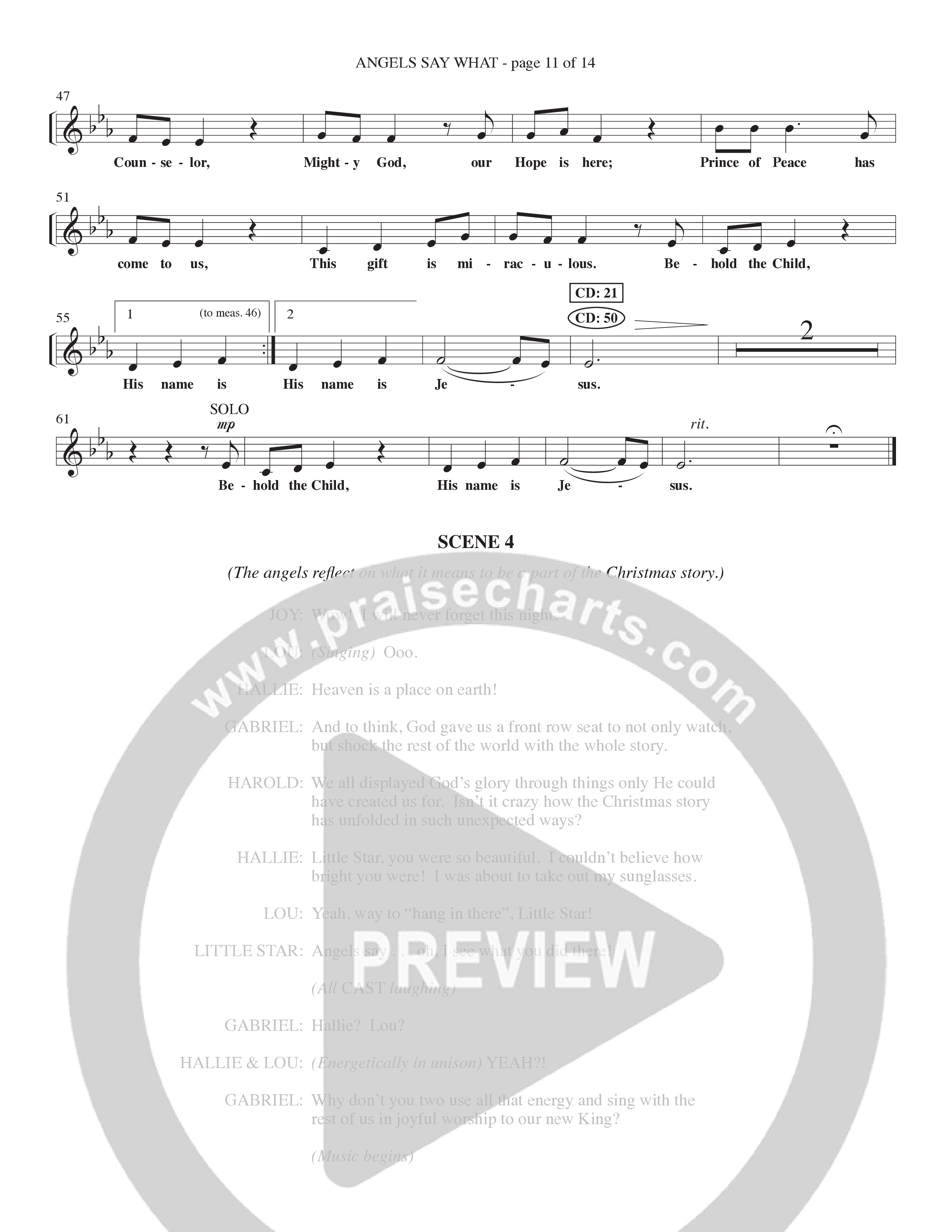 Angels Say What (5 Song Choral Collection) Song 4 (Piano SATB) (Lillenas Choral / Lillenas Kids / Arr. Nick Robertson)