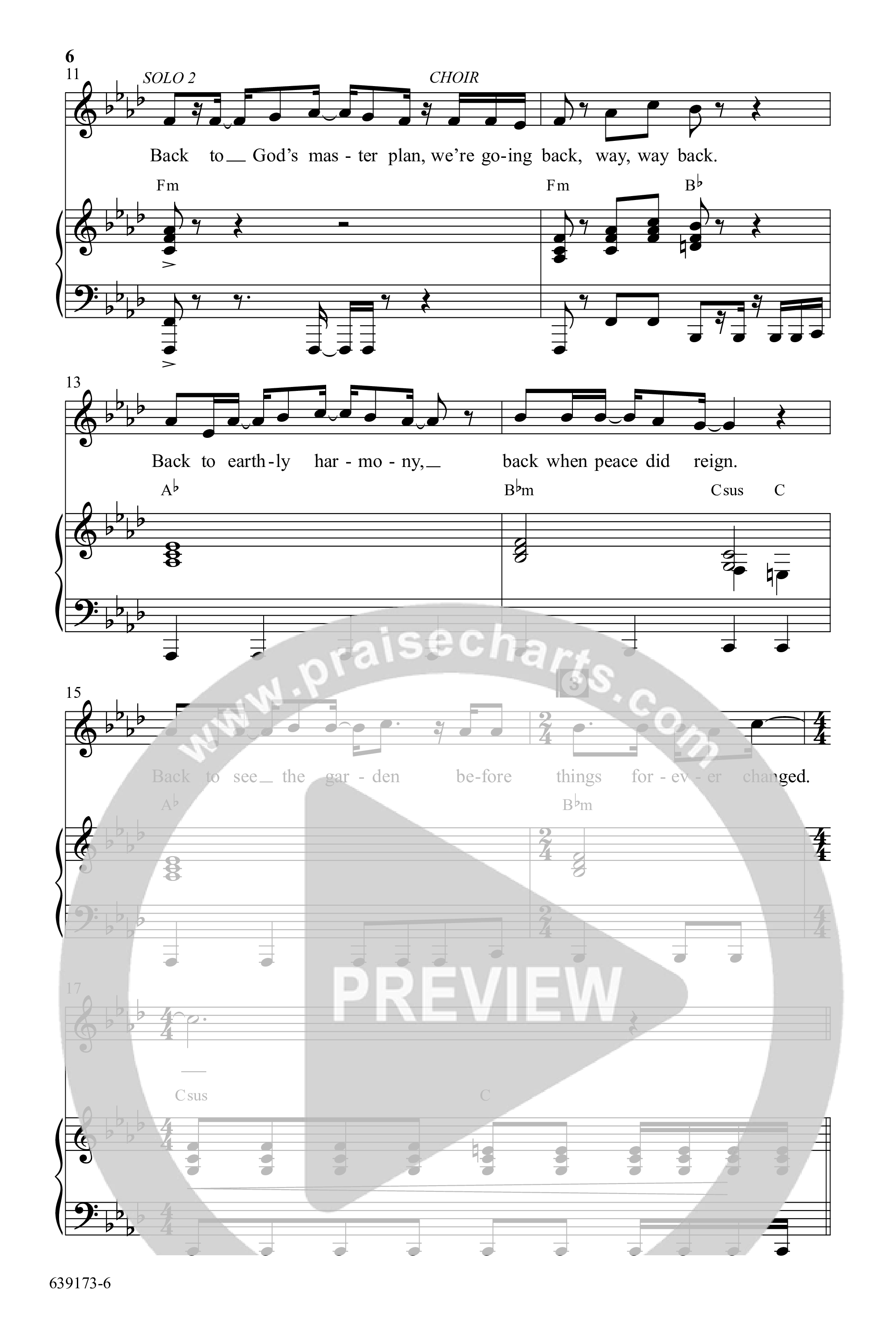 Back To The Beginning (9 Song Choral Collection) Song 1 (Piano SATB) (Arr. Daniel Semsen)