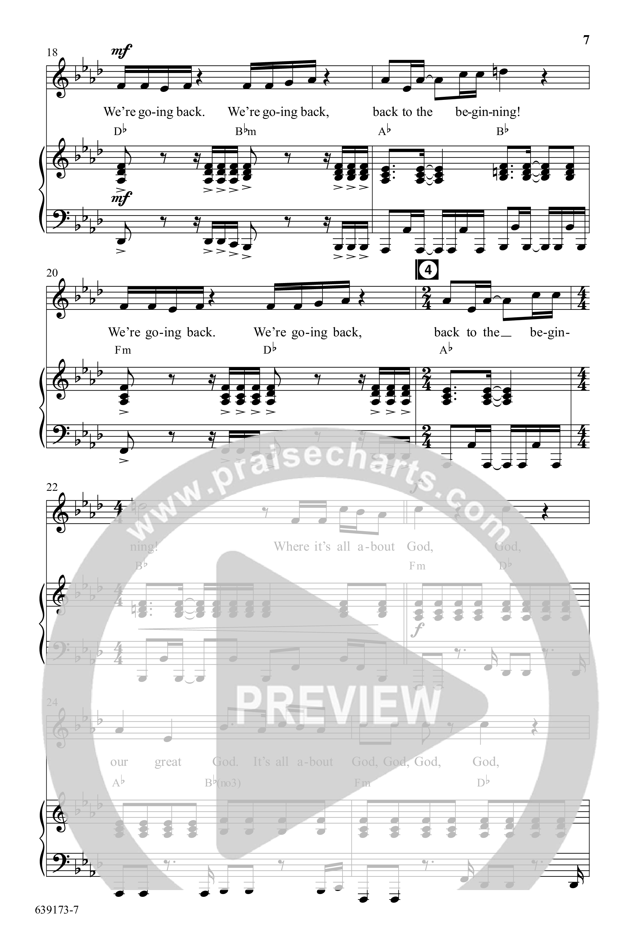 Back To The Beginning (9 Song Choral Collection) Song 1 (Piano SATB) (Arr. Daniel Semsen)