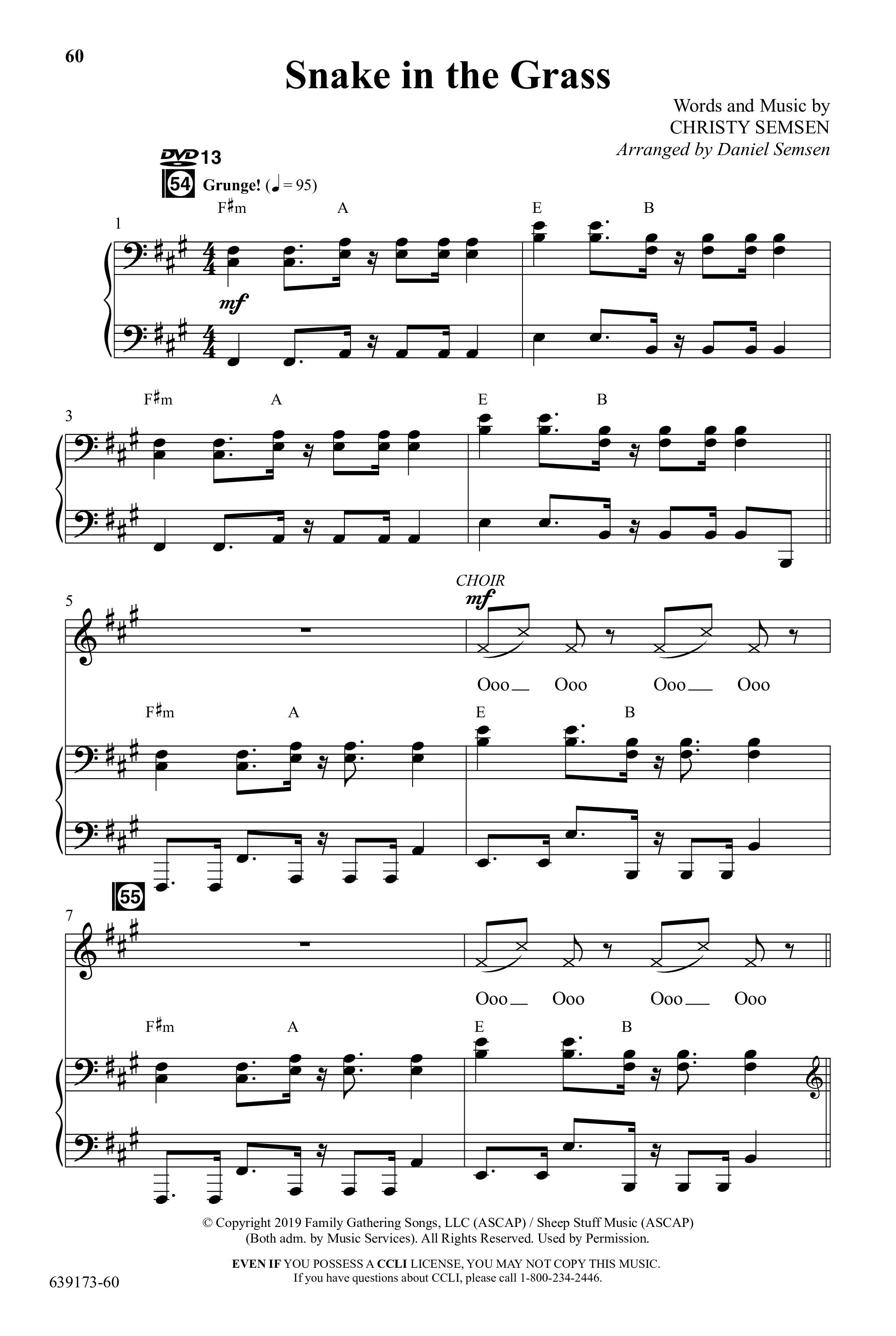 Back To The Beginning (9 Song Choral Collection) Song 6 (Piano SATB) (Arr. Daniel Semsen)