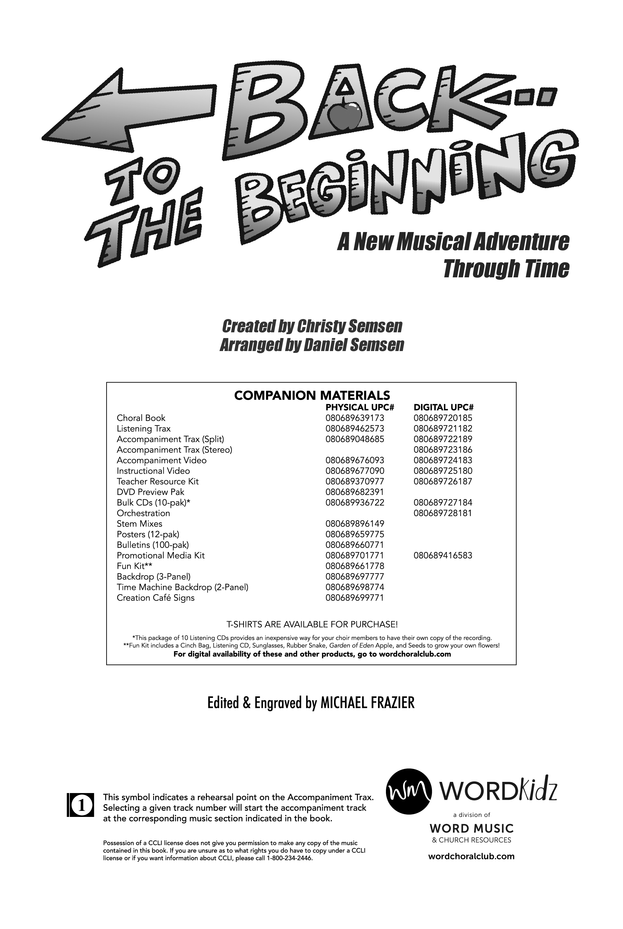 Back To The Beginning (9 Song Choral Collection) Choral Book (Arr. Daniel Semsen)