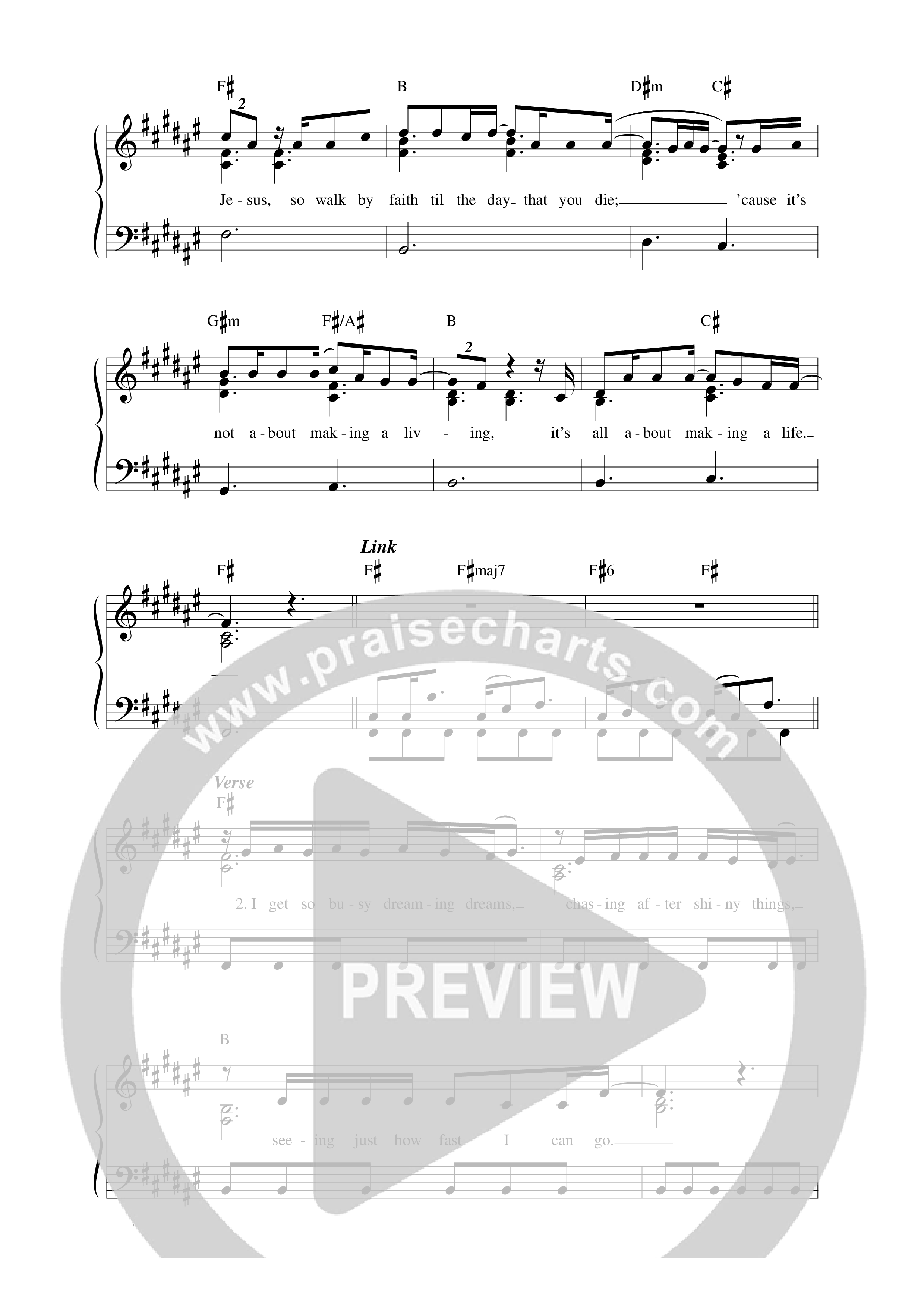 Life Lead Sheet Melody (Peter Burton)