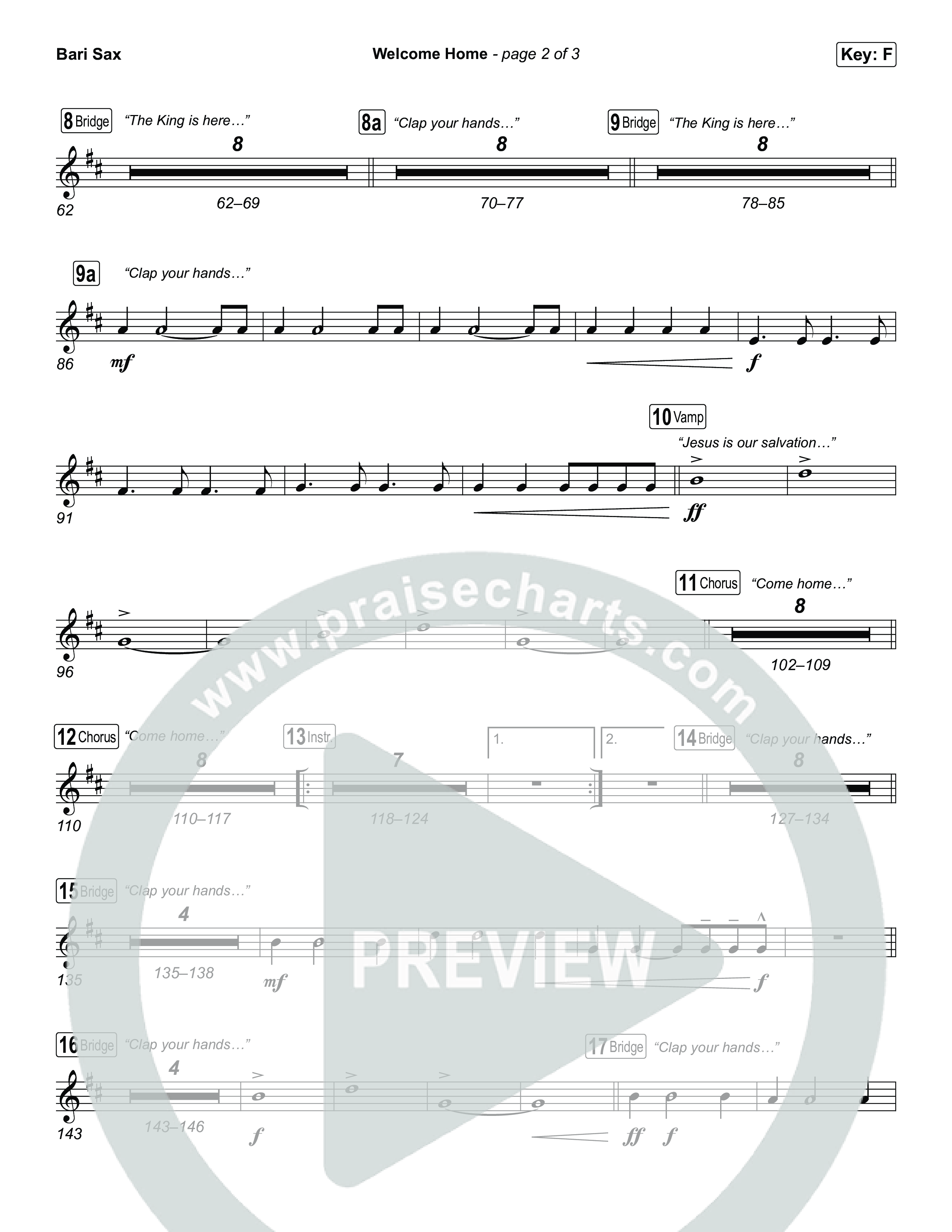 Welcome Home Bari Sax (ELEVATION RHYTHM / SEU Worship)