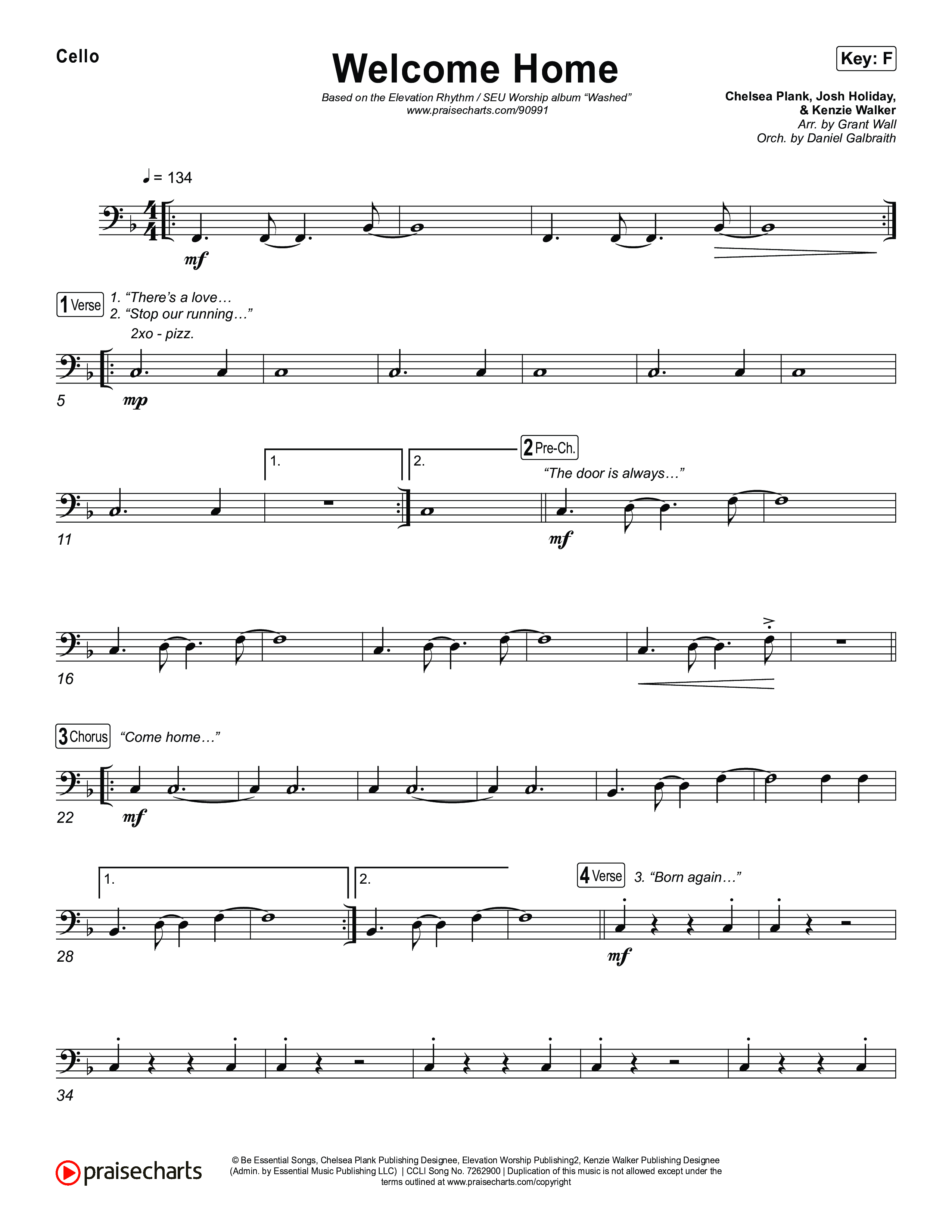 Welcome Home Cello (ELEVATION RHYTHM / SEU Worship)