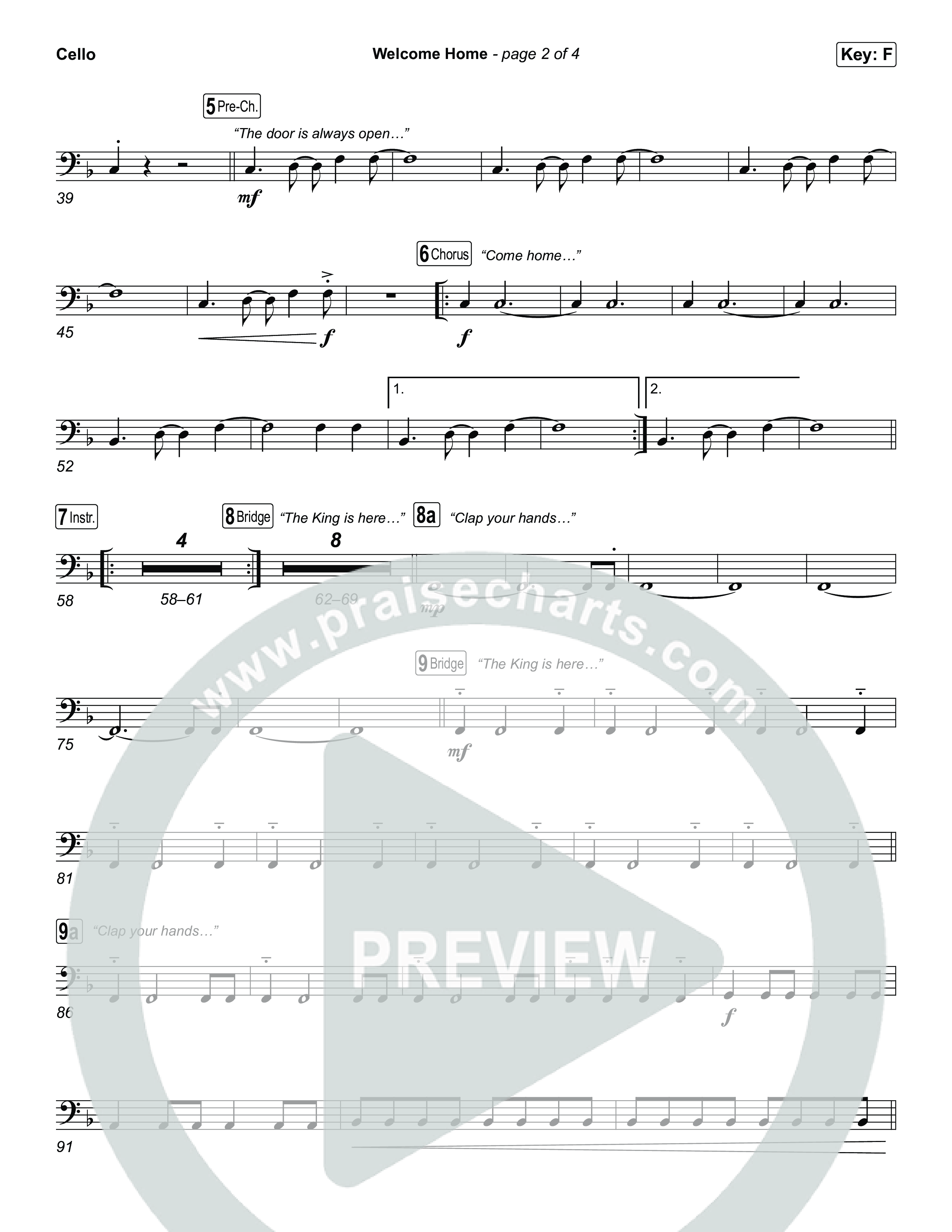 Welcome Home Cello (ELEVATION RHYTHM / SEU Worship)