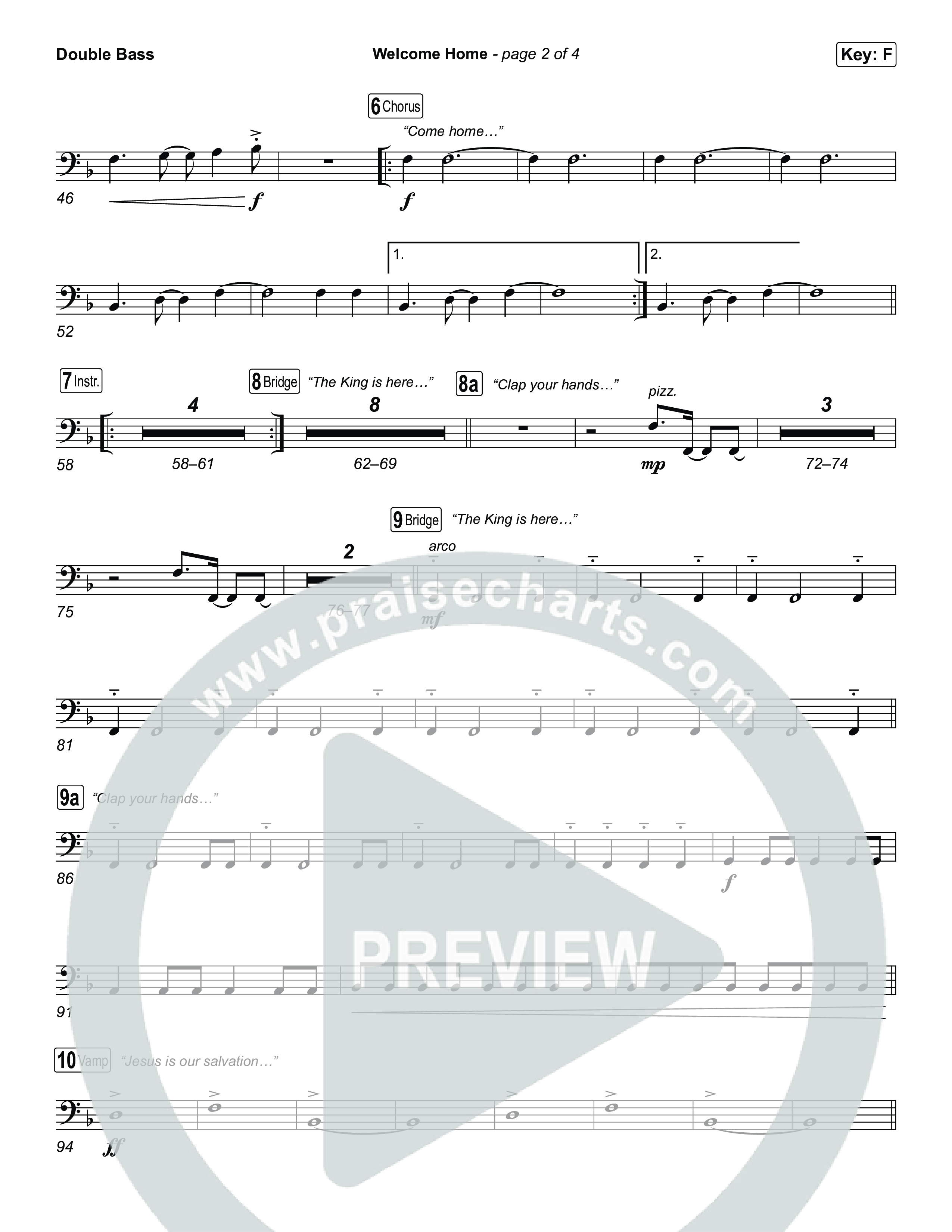 Welcome Home String Bass (ELEVATION RHYTHM / SEU Worship)