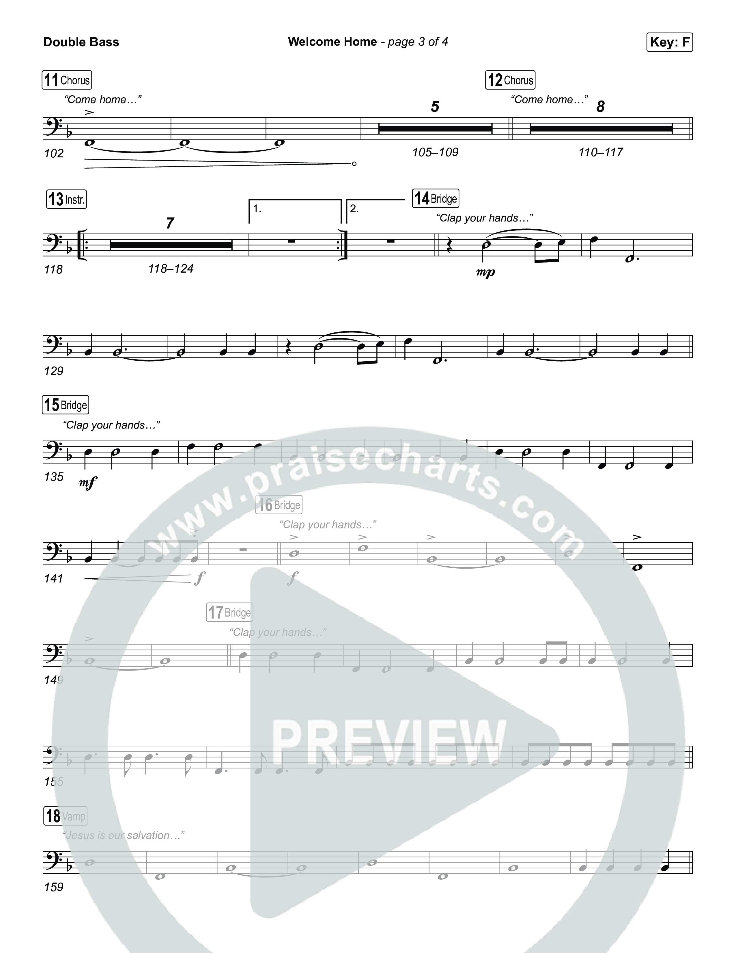 Welcome Home String Bass (ELEVATION RHYTHM / SEU Worship)