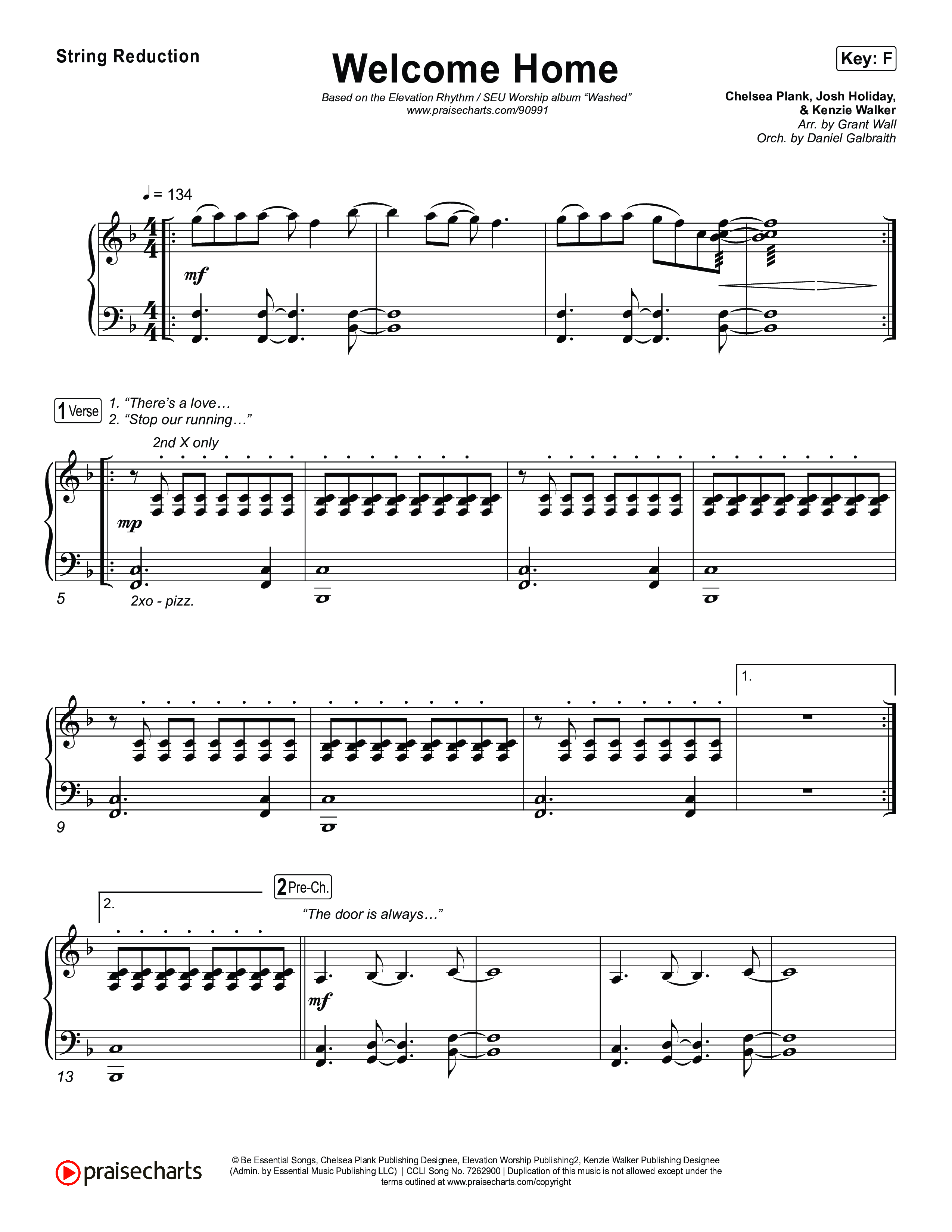 Welcome Home String Reduction (ELEVATION RHYTHM / SEU Worship)