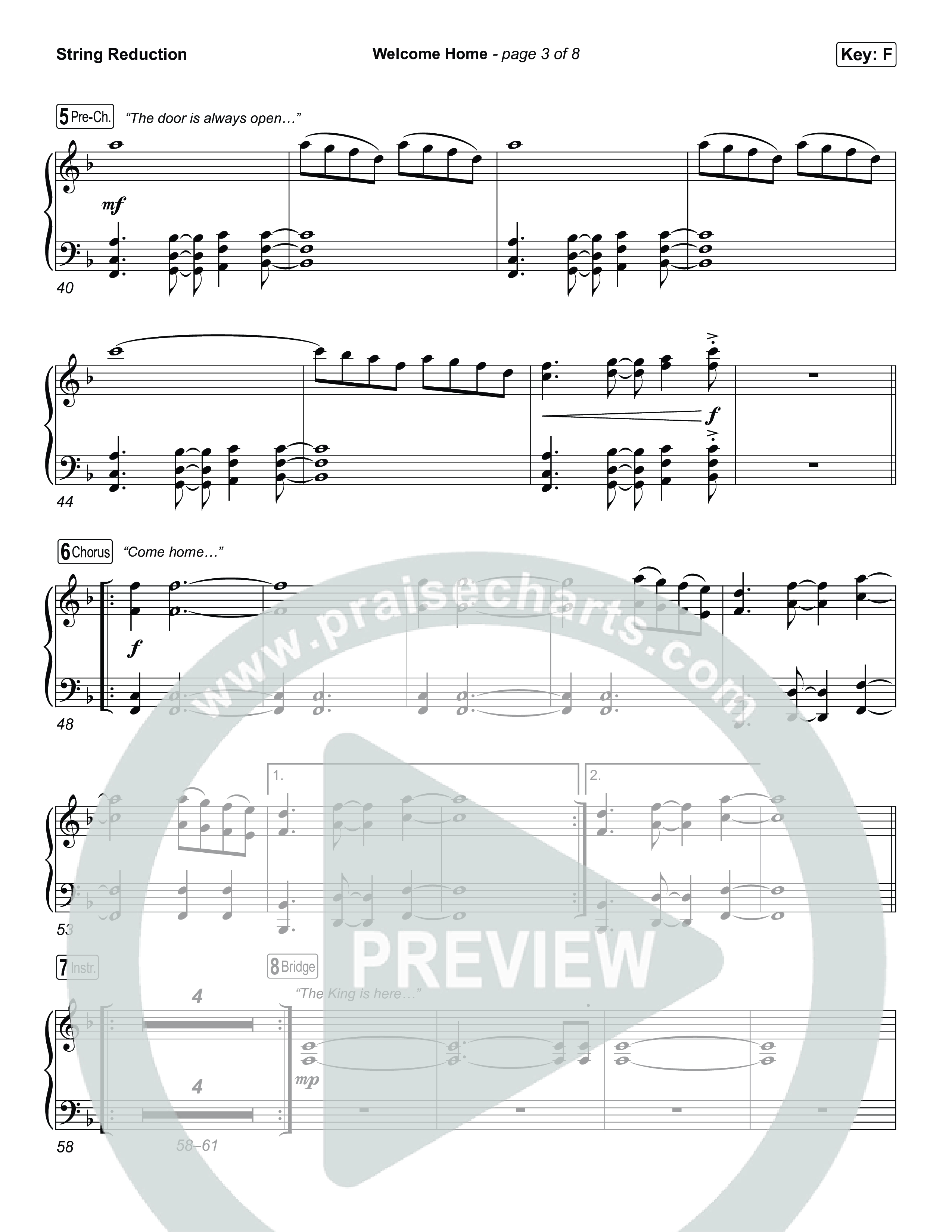 Welcome Home String Reduction (ELEVATION RHYTHM / SEU Worship)