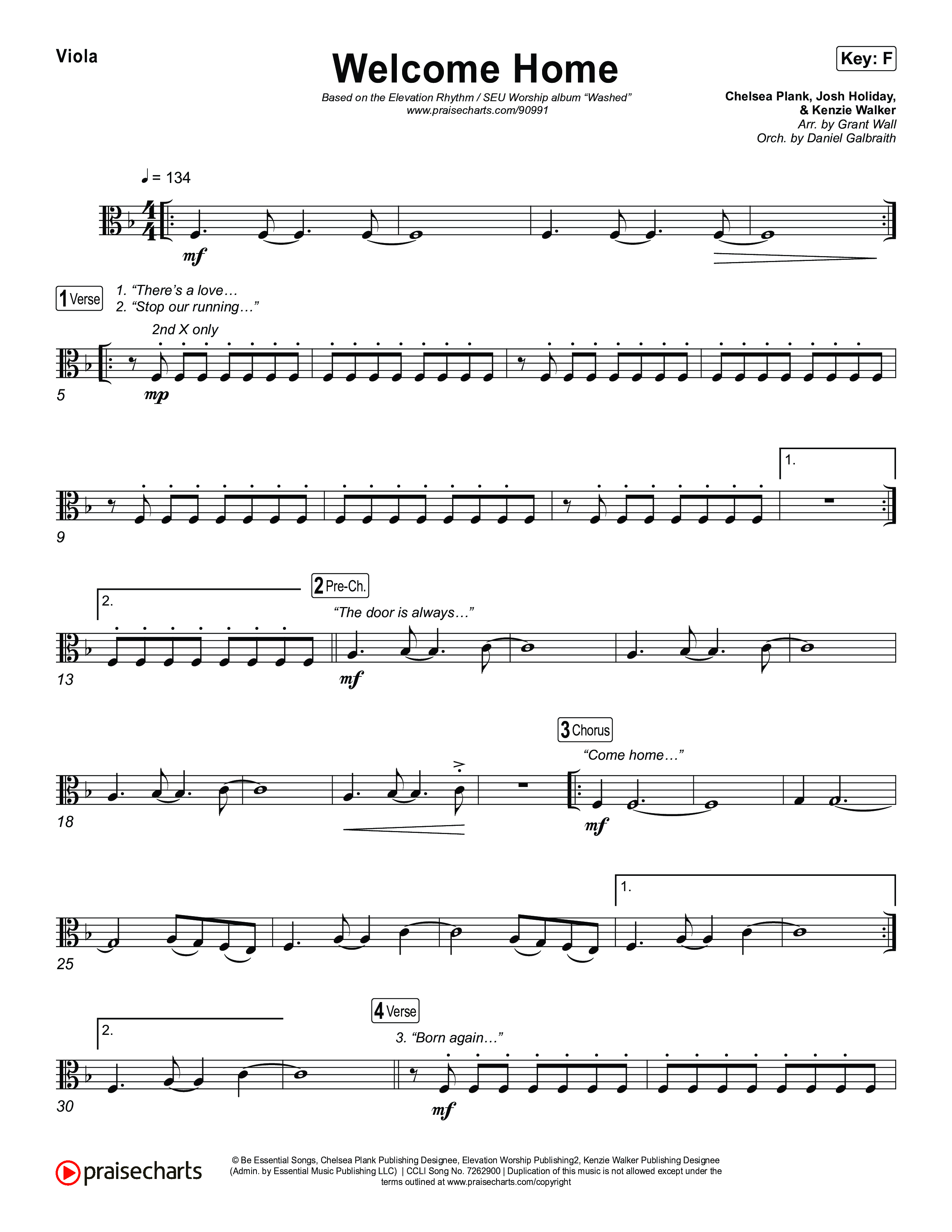 Welcome Home Viola (ELEVATION RHYTHM / SEU Worship)