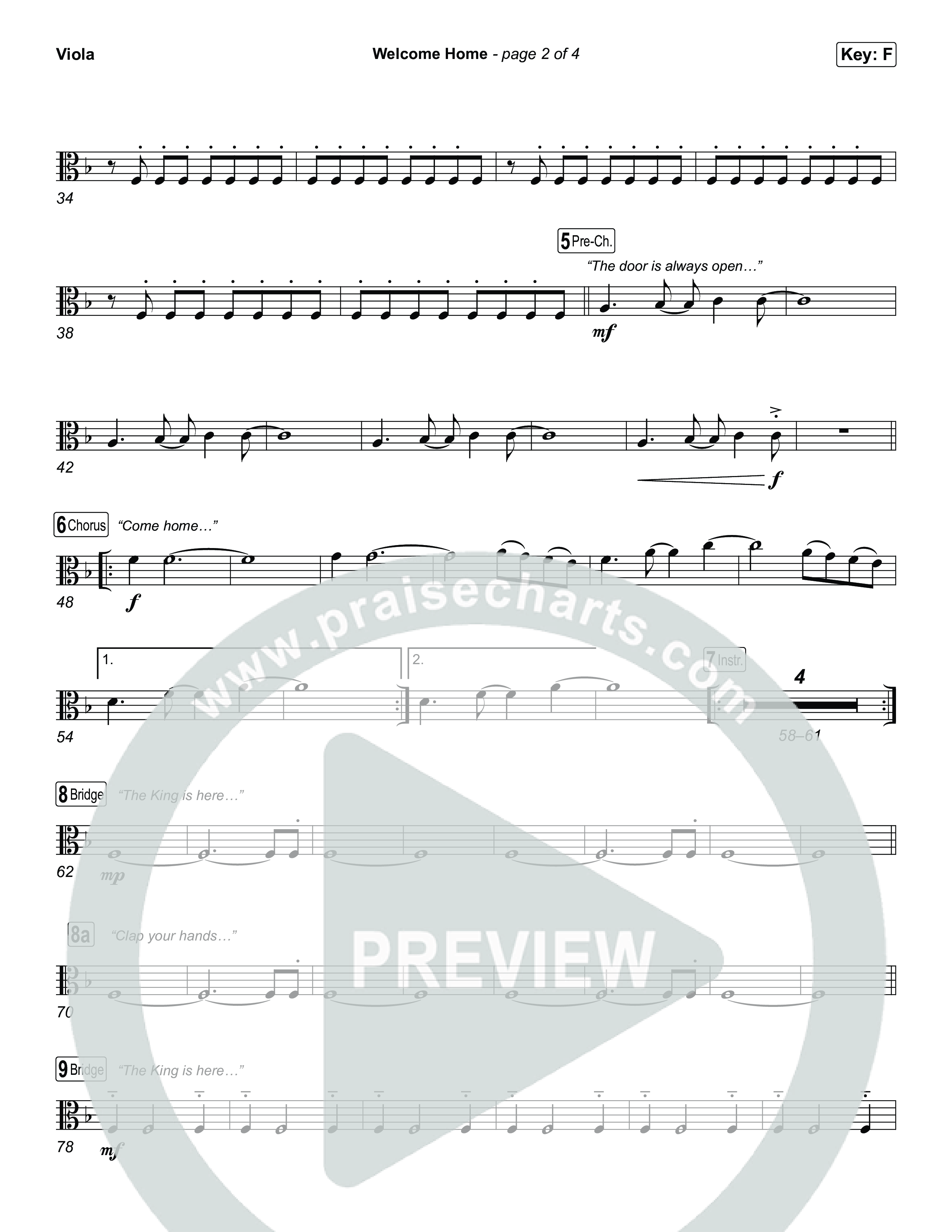 Welcome Home Viola (ELEVATION RHYTHM / SEU Worship)
