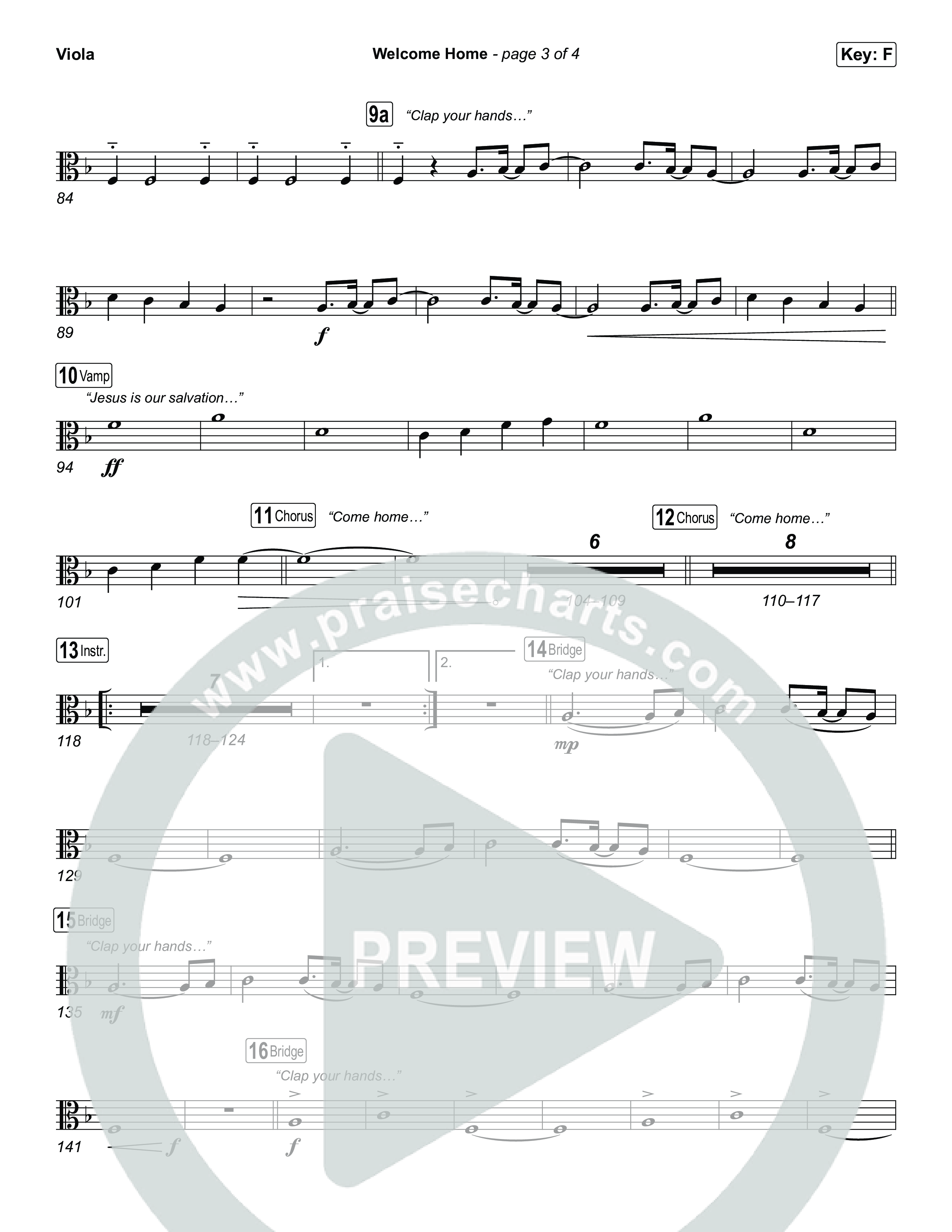Welcome Home Viola (ELEVATION RHYTHM / SEU Worship)