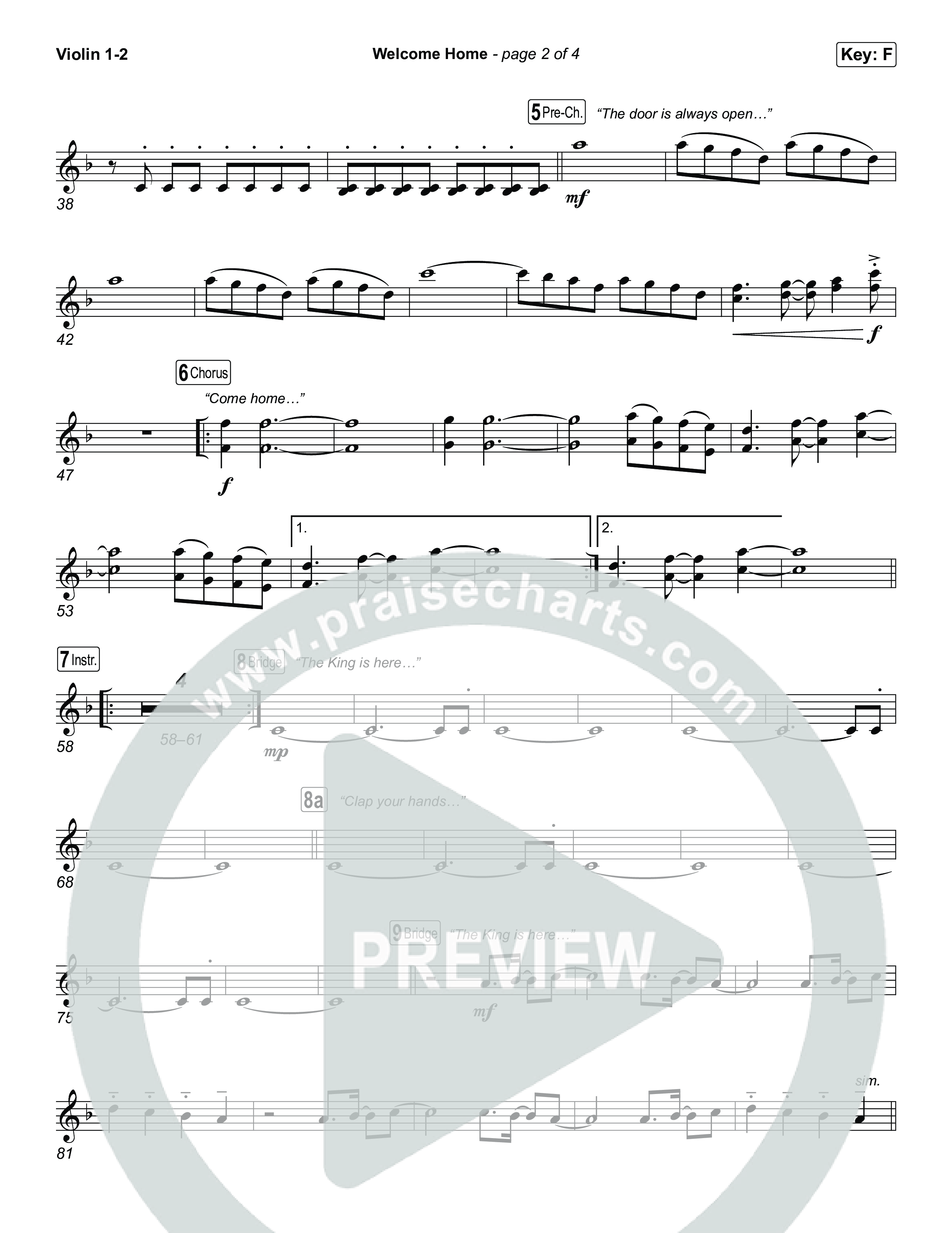 Welcome Home String Pack (ELEVATION RHYTHM / SEU Worship)