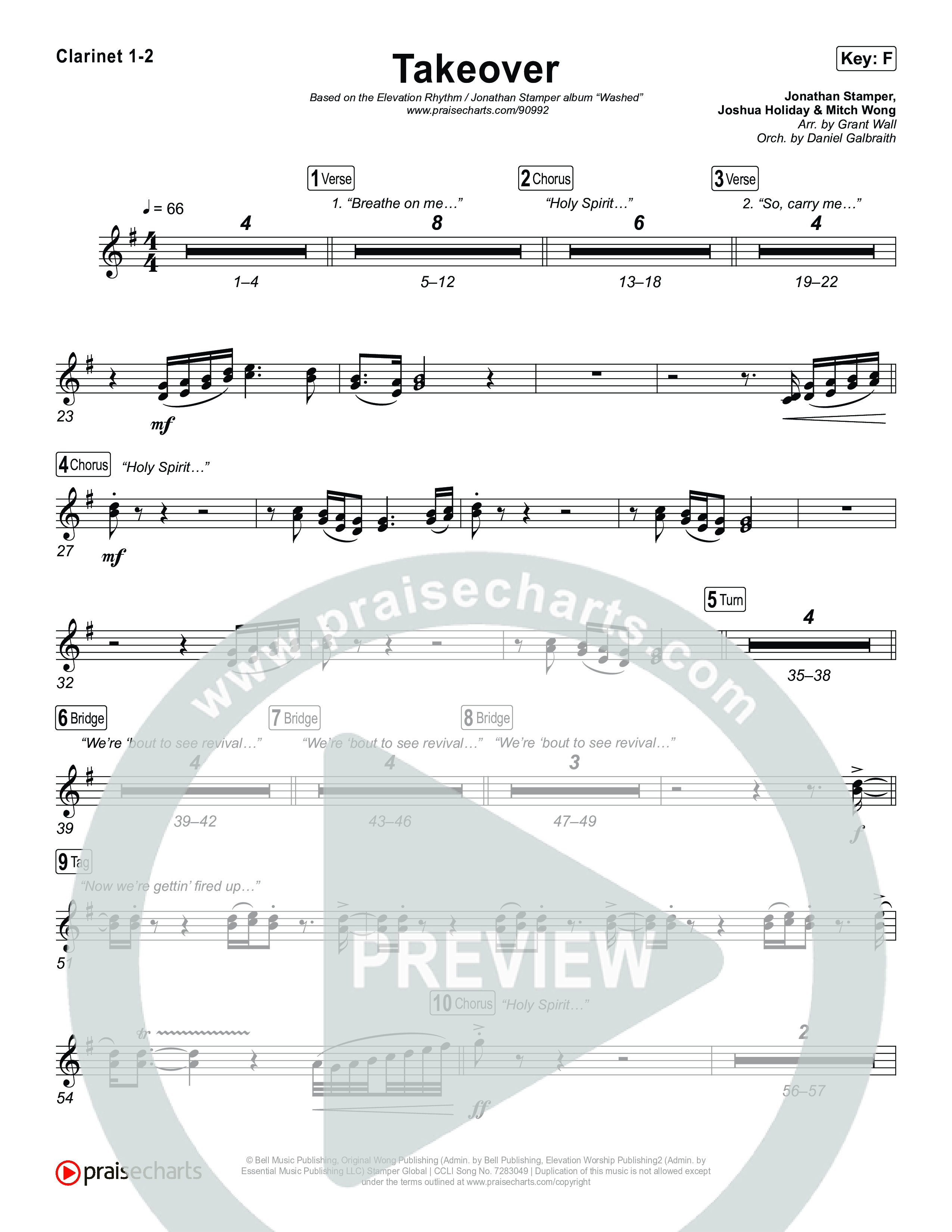 Takeover Clarinet 1,2 (ELEVATION RHYTHM / Jonathan Stamper)