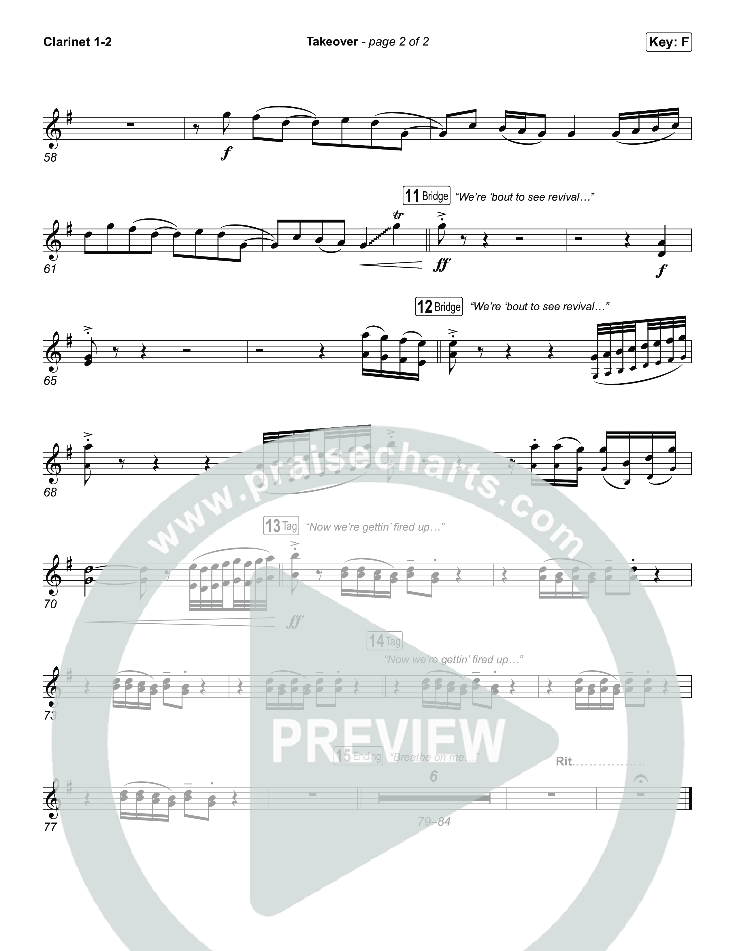 Takeover Clarinet 1,2 (ELEVATION RHYTHM / Jonathan Stamper)