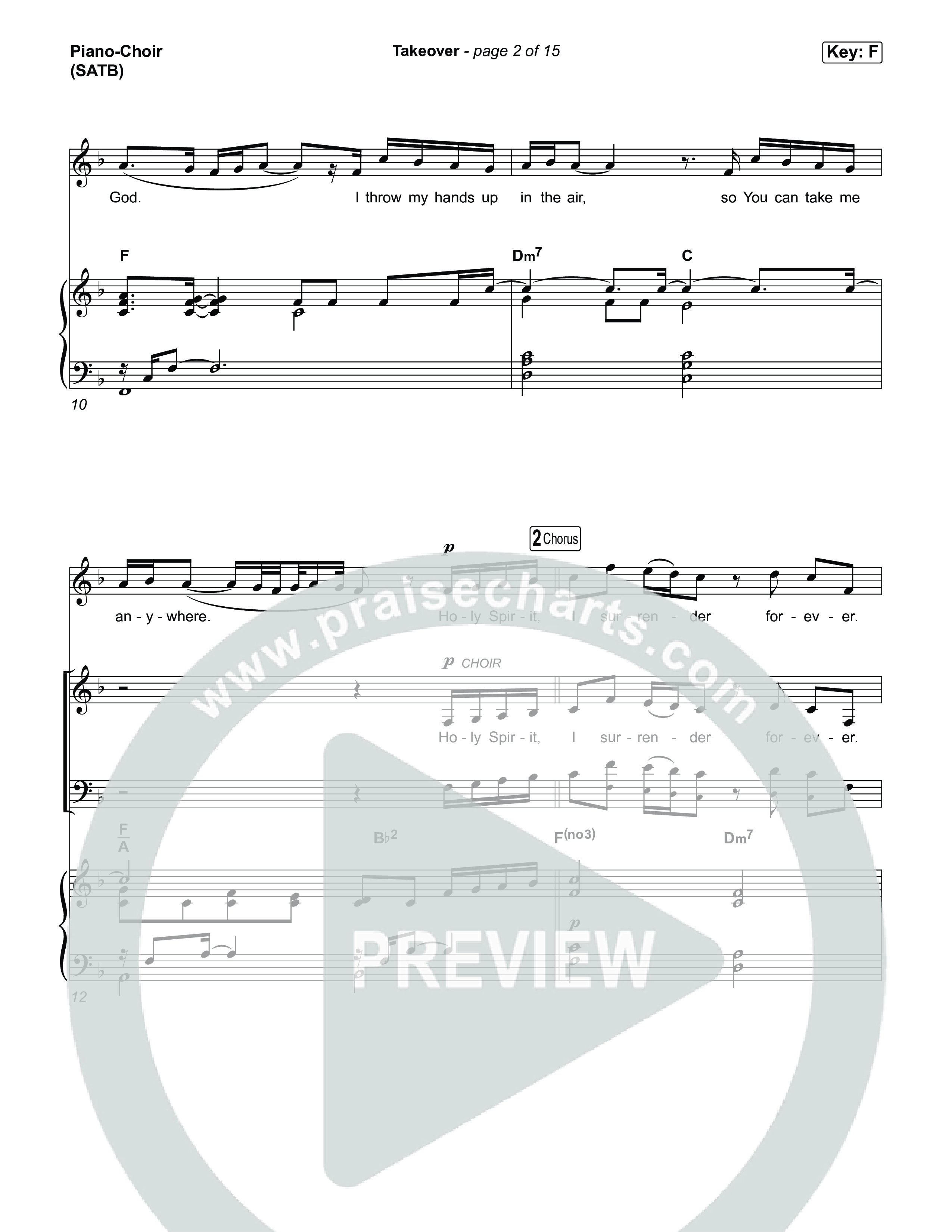 Takeover Piano/Vocal (SATB) (ELEVATION RHYTHM / Jonathan Stamper)