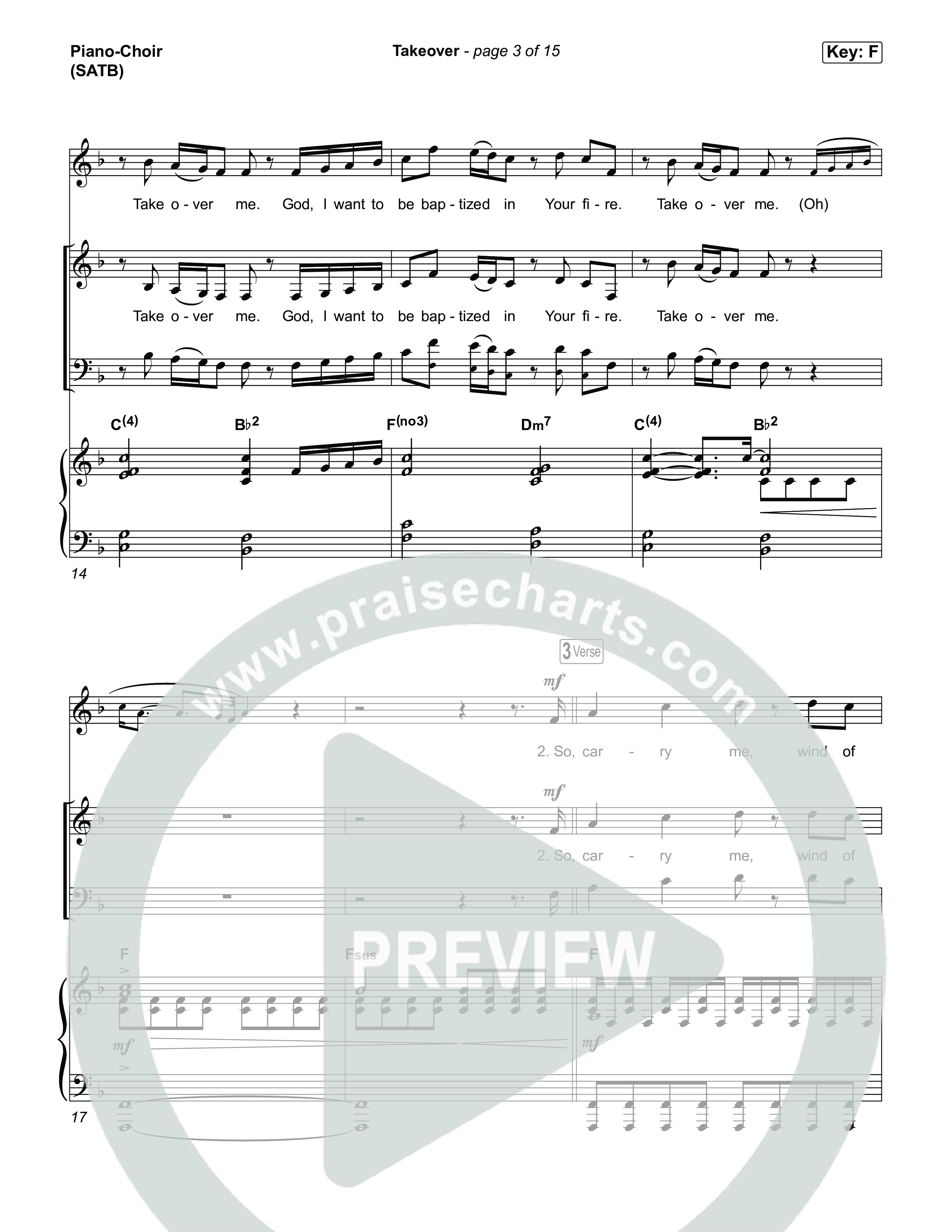 Takeover Piano/Vocal (SATB) (ELEVATION RHYTHM / Jonathan Stamper)