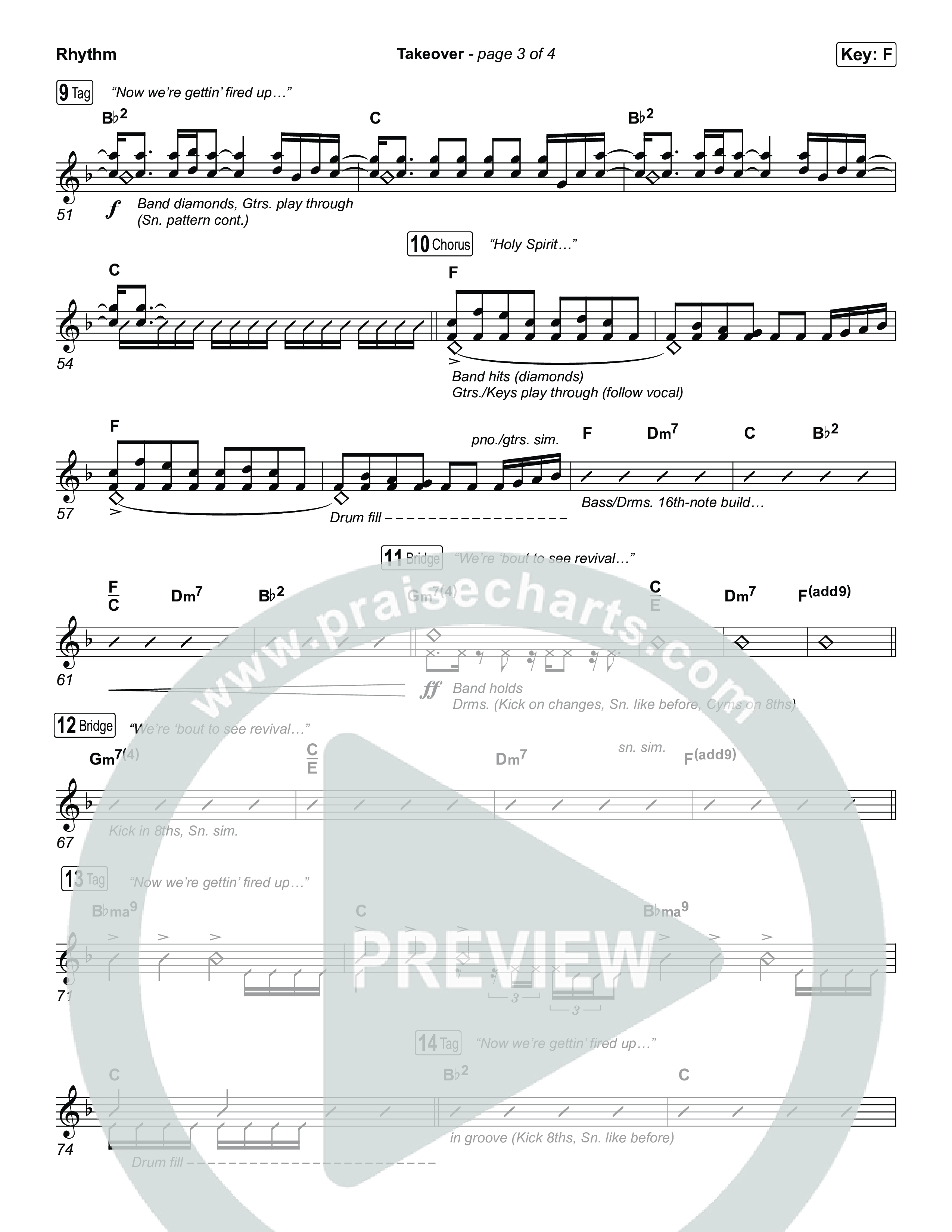 Takeover Rhythm Chart (ELEVATION RHYTHM / Jonathan Stamper)