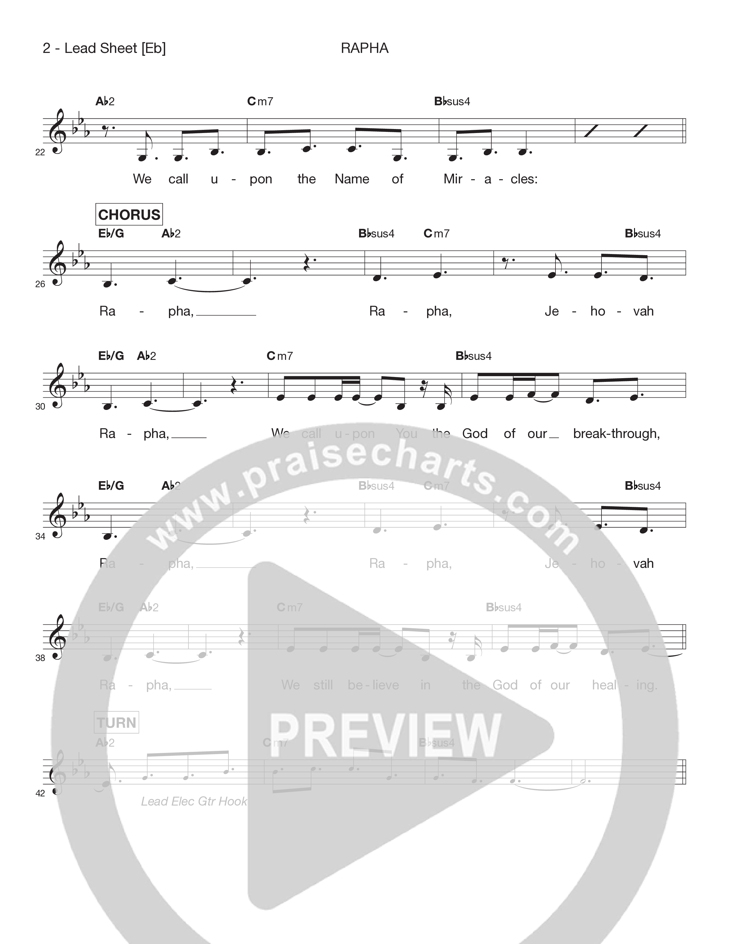 Rapha Lead Sheet Melody (Victory House Worship)
